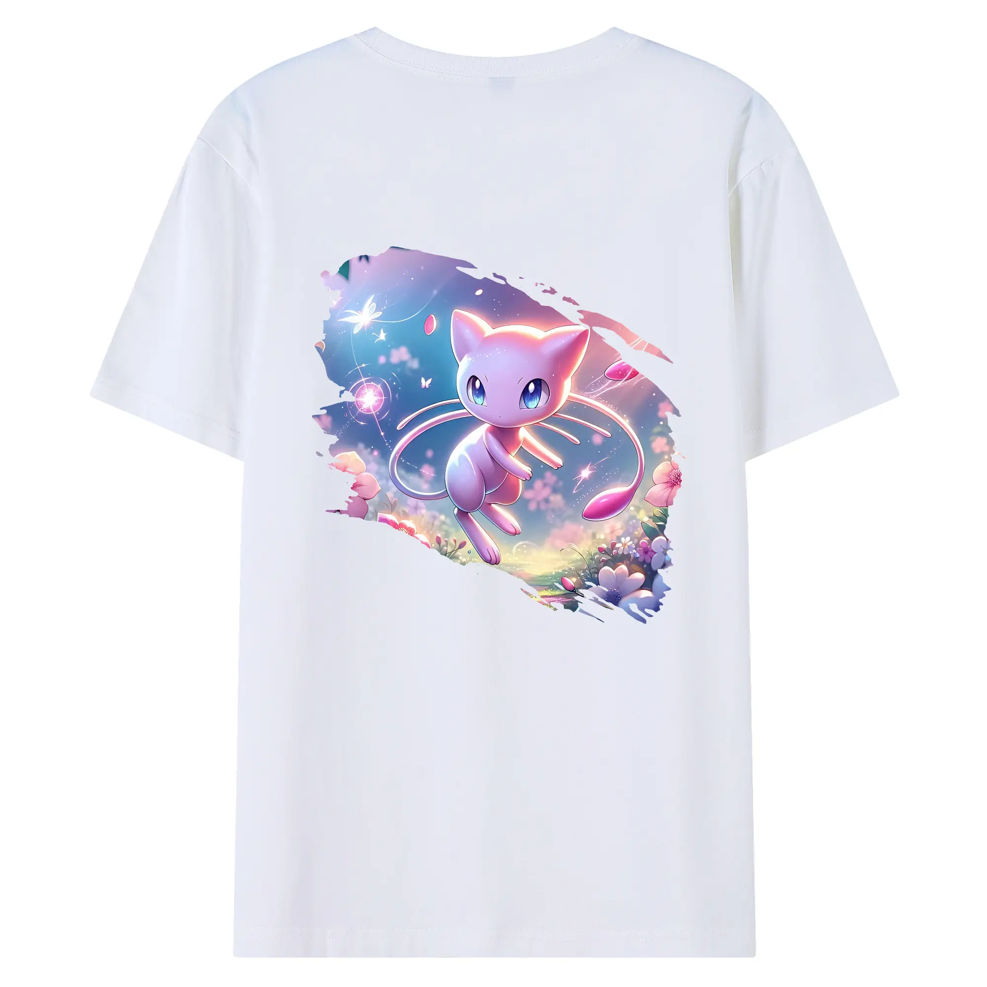 ポケモン グッズ,ミュウ - 綿100％ 半袖Tシャツ ・ バックプリント ・ 快適 通気性 ・ 日常使い 散歩 スポーツ用