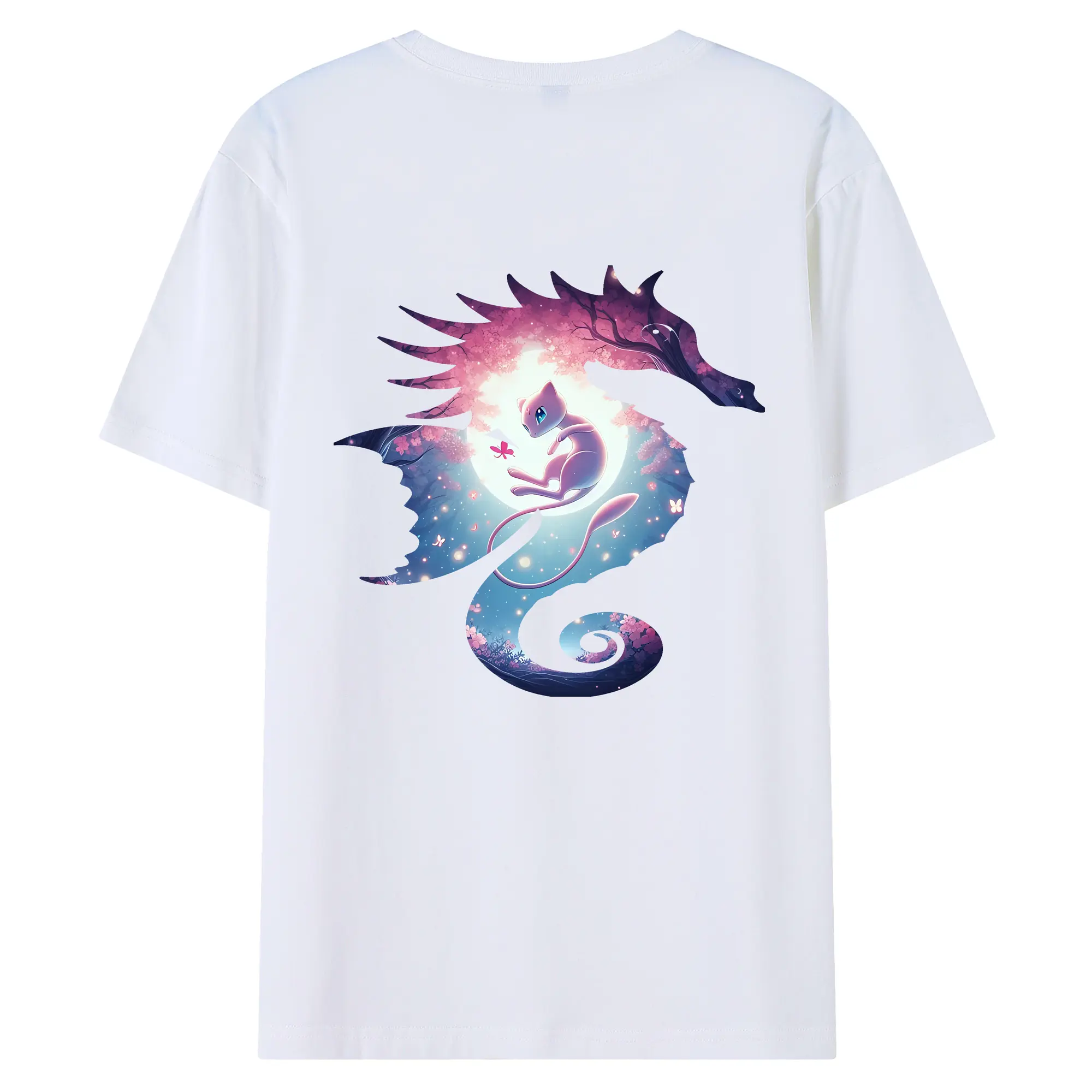 ポケモン グッズ,ミュウ - 綿100％ 半袖Tシャツ ・ バックプリント ・ 快適 通気性 ・ 日常使い 散歩 スポーツ用