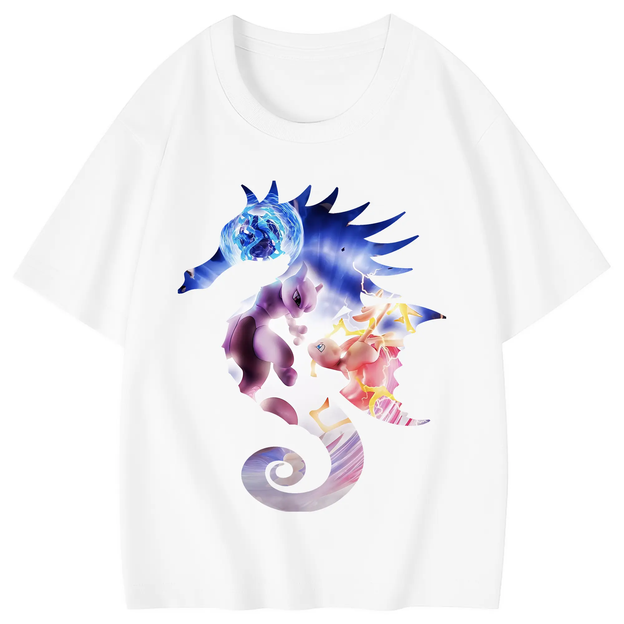 ポケモン グッズ,ミュウ - 綿100％ キッズTシャツ ・ フロントプリント ・ 快適 通気性 ・ スポーツ カジュアル 散歩用