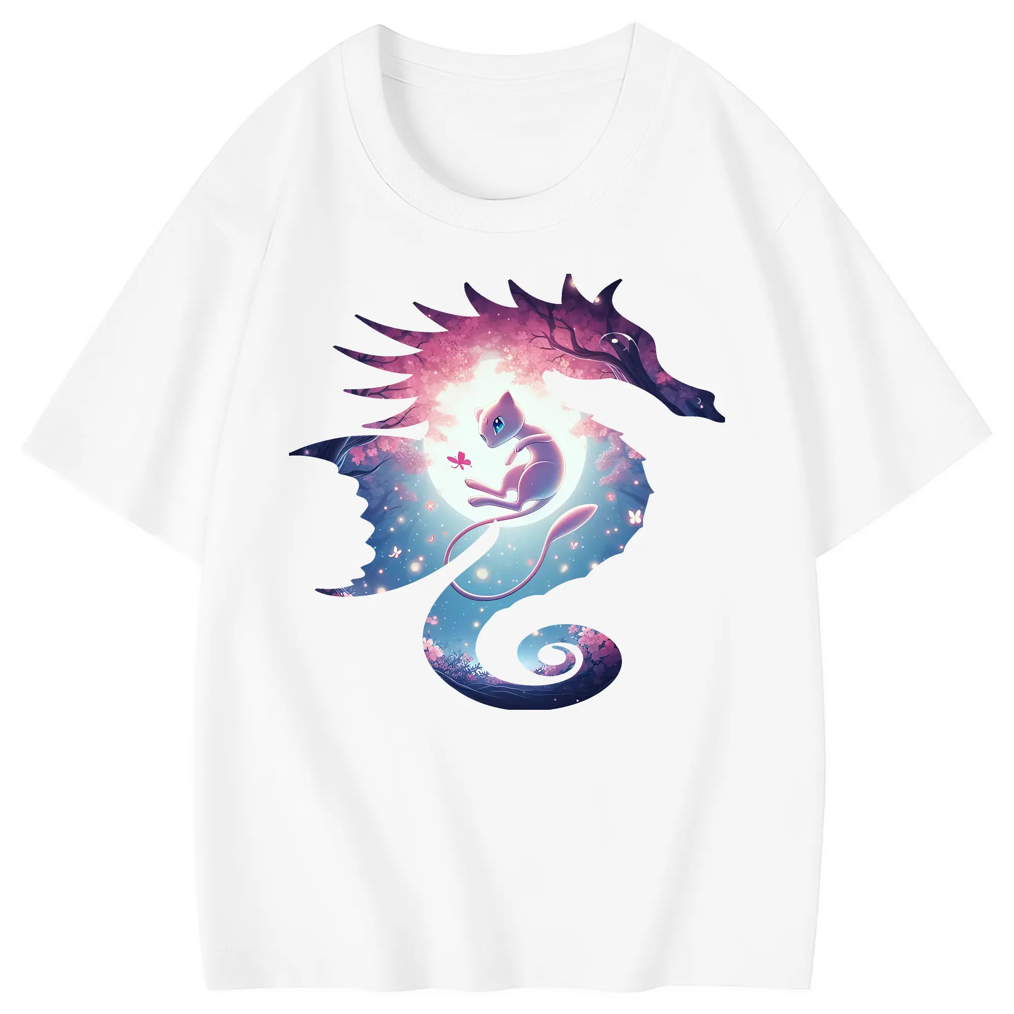 ポケモン グッズ,ミュウ - 綿100％ キッズTシャツ ・ フロントプリント ・ 快適 通気性 ・ スポーツ カジュアル 散歩用