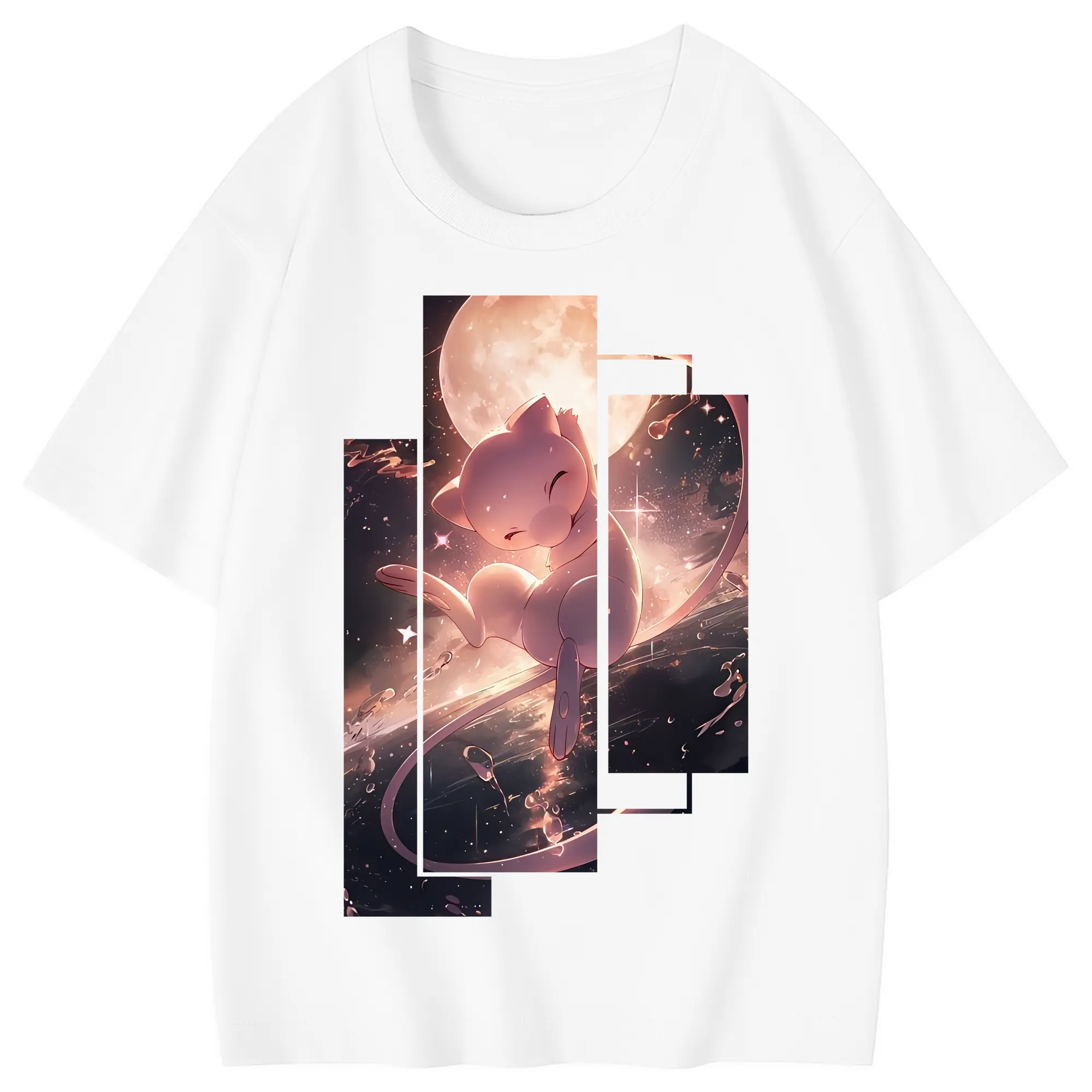 ポケモン グッズ,ミュウ - 綿100％ キッズTシャツ ・ フロントプリント ・ 快適 通気性 ・ スポーツ カジュアル 散歩用