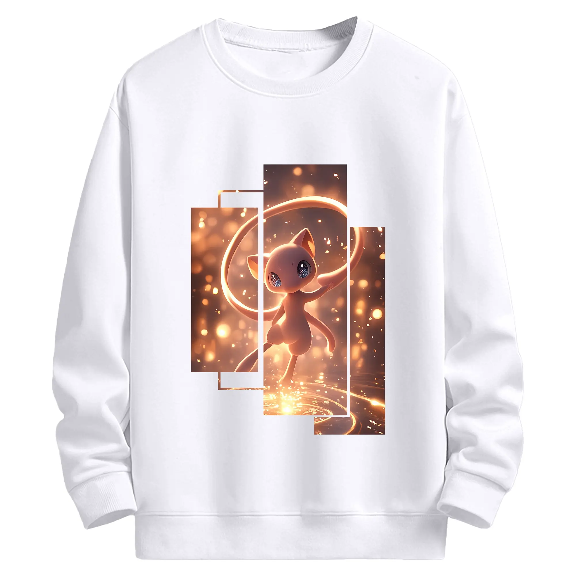 ポケモン グッズ,ミュウ - 高品質 クルーネック スウェット ・ コットン59％ ポリエステル41％ ・ ユニセックス 長袖 トレーナー ・ カジュアル デイリー スポーツ 散歩用