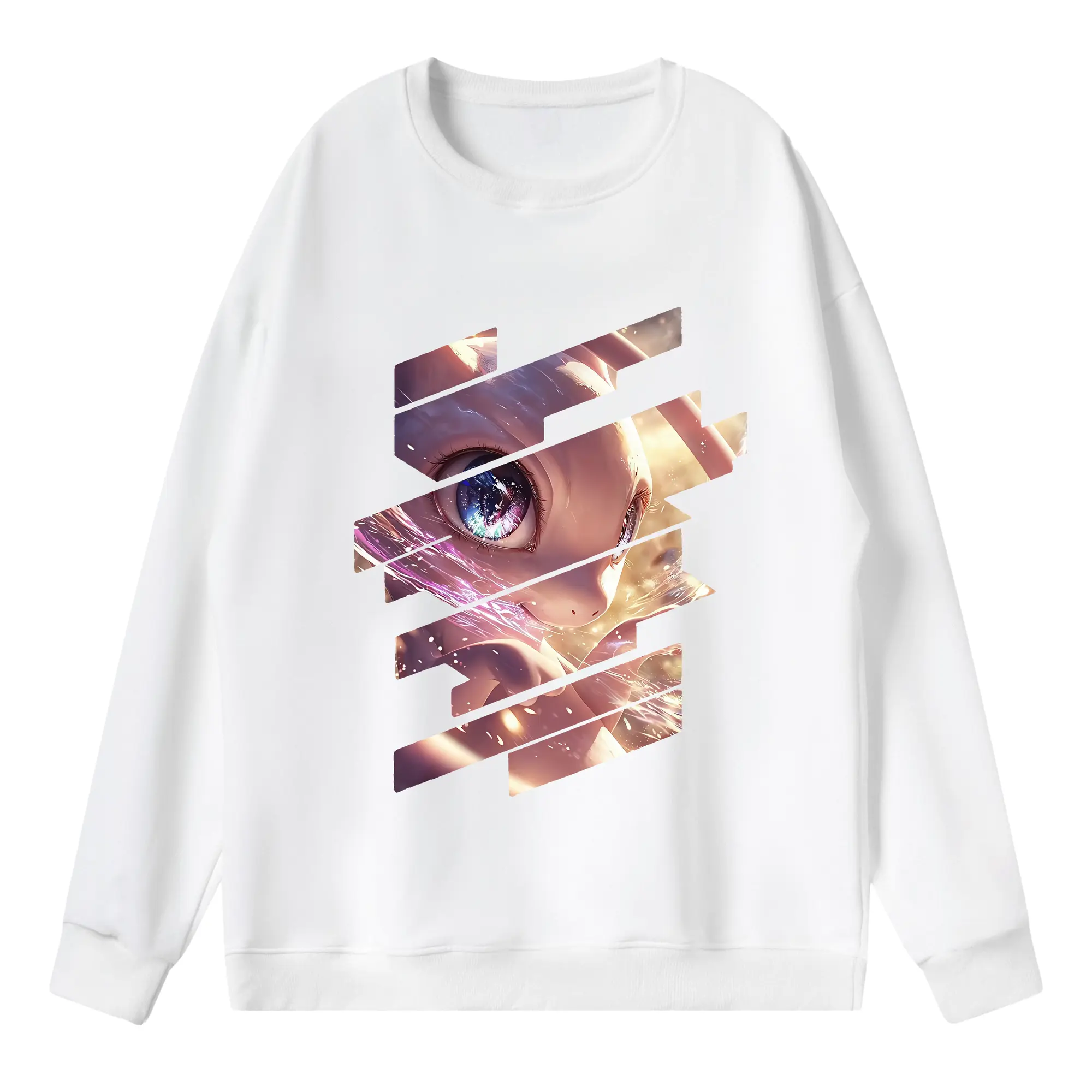 ポケモン グッズ,ミュウ - 薄手 クルーネック スウェット 裏毛260g · ポリエステル 春秋向け カジュアル 男女兼用 · トレーナー デイリー スポーツ 散歩に最適