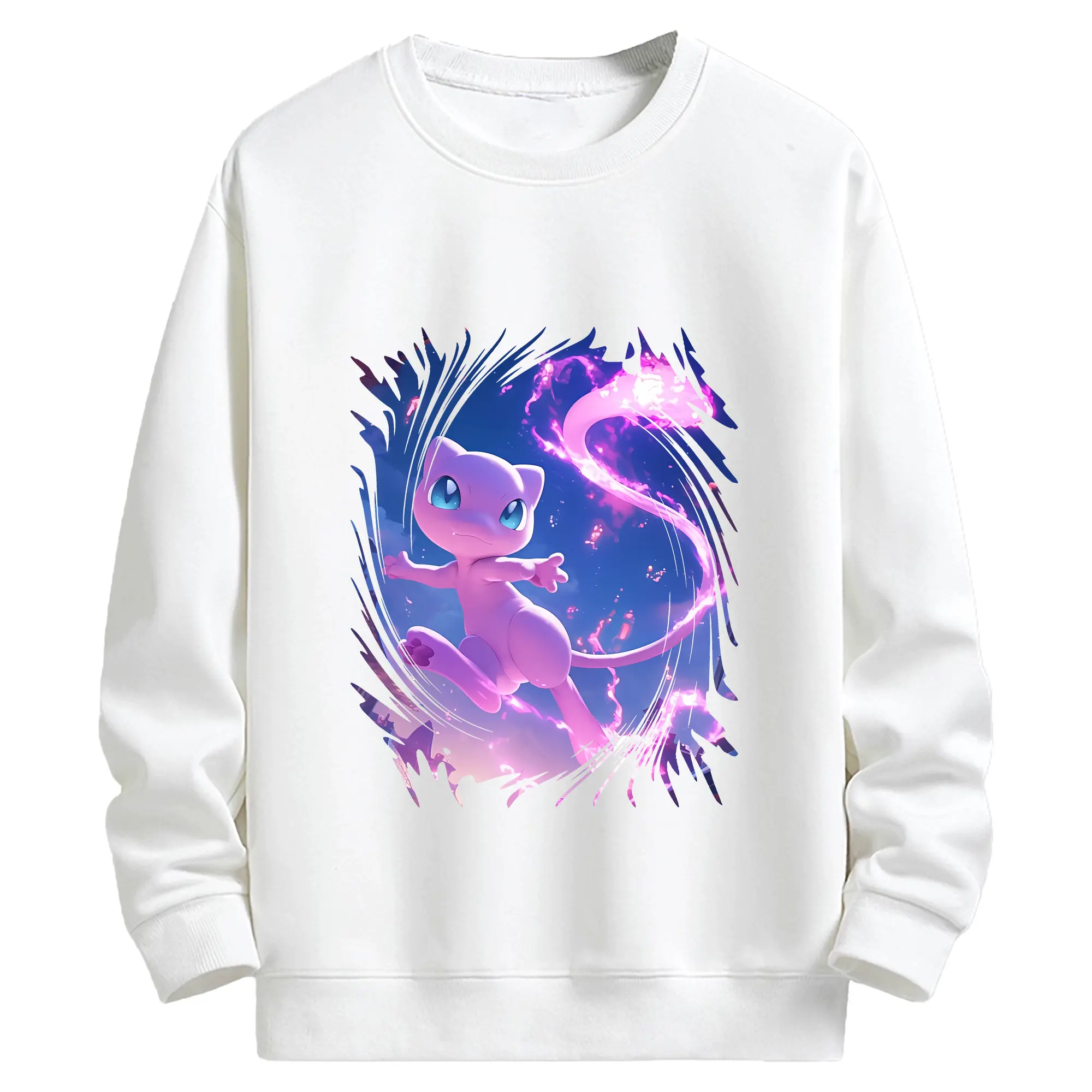 ポケモン グッズ,ミュウ - キッズ クルーネックスウェットシャツ ・ フロントプリント ・ 綿80％ ポリエステル20％ ・ 快適 通学 スポーツ 日常使い お散歩用