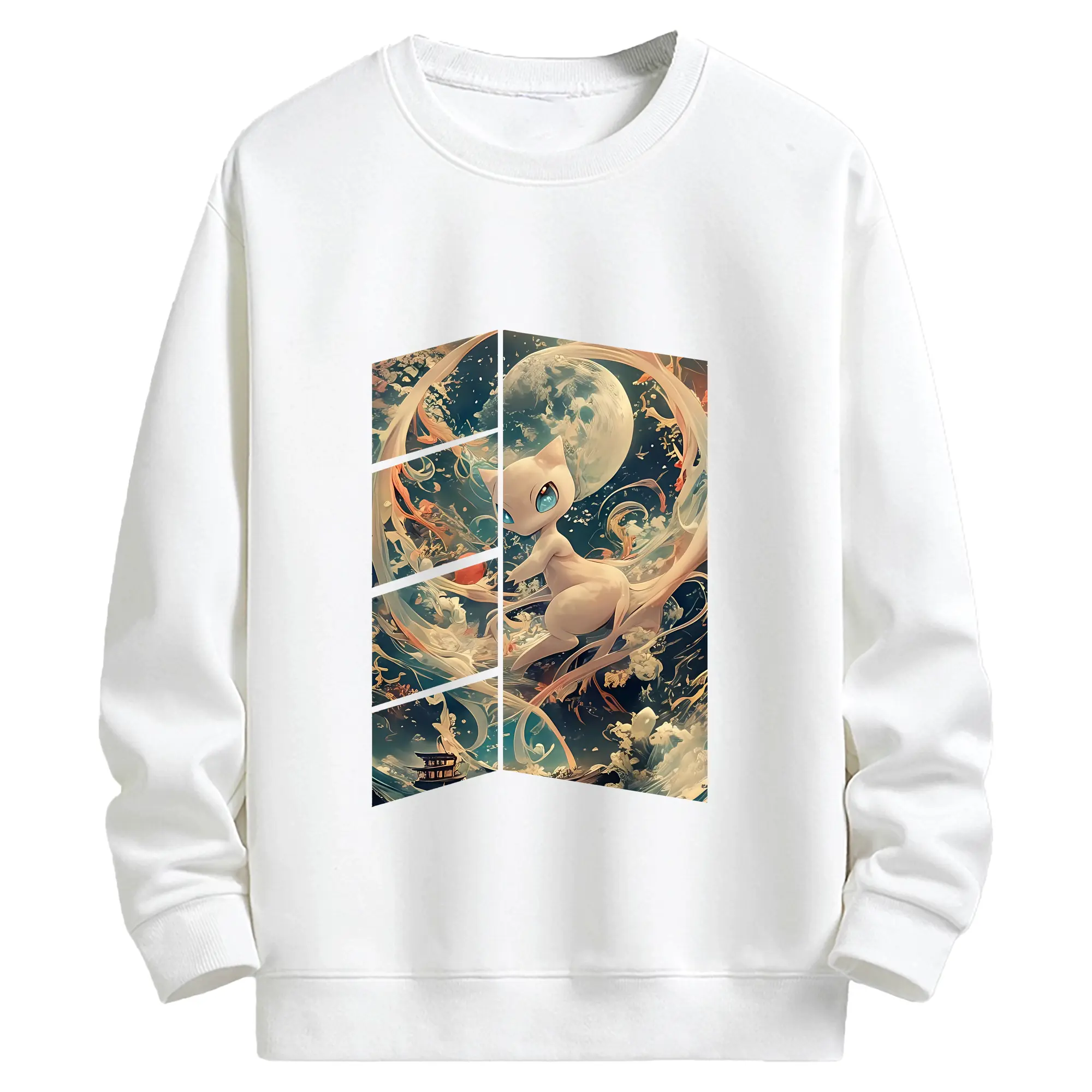 ポケモン グッズ,ミュウ - キッズ クルーネックスウェットシャツ ・ フロントプリント ・ 綿80％ ポリエステル20％ ・ 快適 通学 スポーツ 日常使い お散歩用