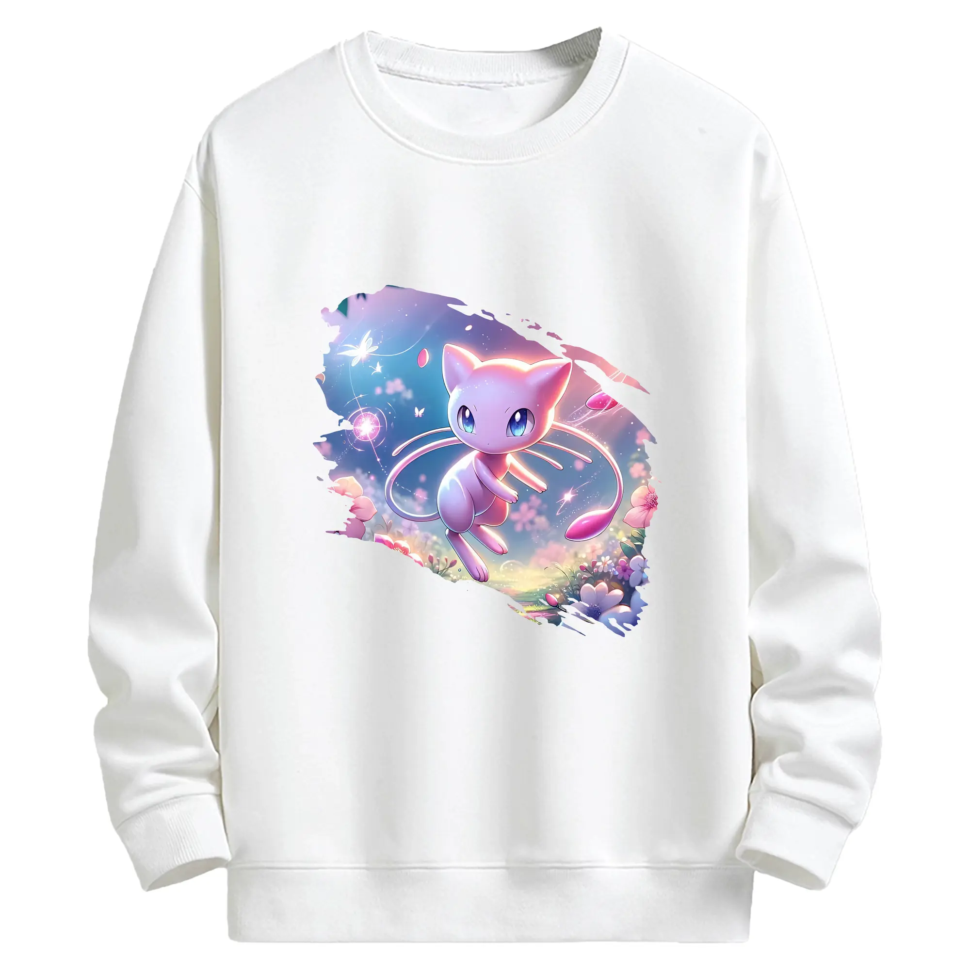 ポケモン グッズ,ミュウ - キッズ クルーネックスウェットシャツ ・ フロントプリント ・ 綿80％ ポリエステル20％ ・ 快適 通学 スポーツ 日常使い お散歩用