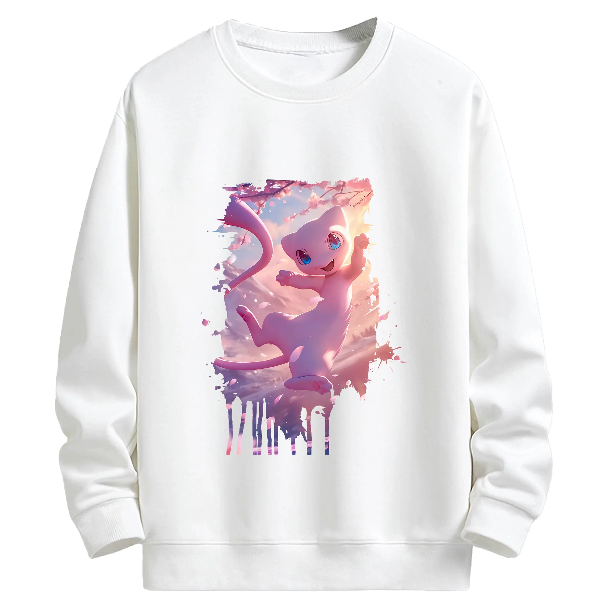 ポケモン グッズ,ミュウ - キッズ クルーネックスウェットシャツ ・ フロントプリント ・ 綿80％ ポリエステル20％ ・ 快適 通学 スポーツ 日常使い お散歩用