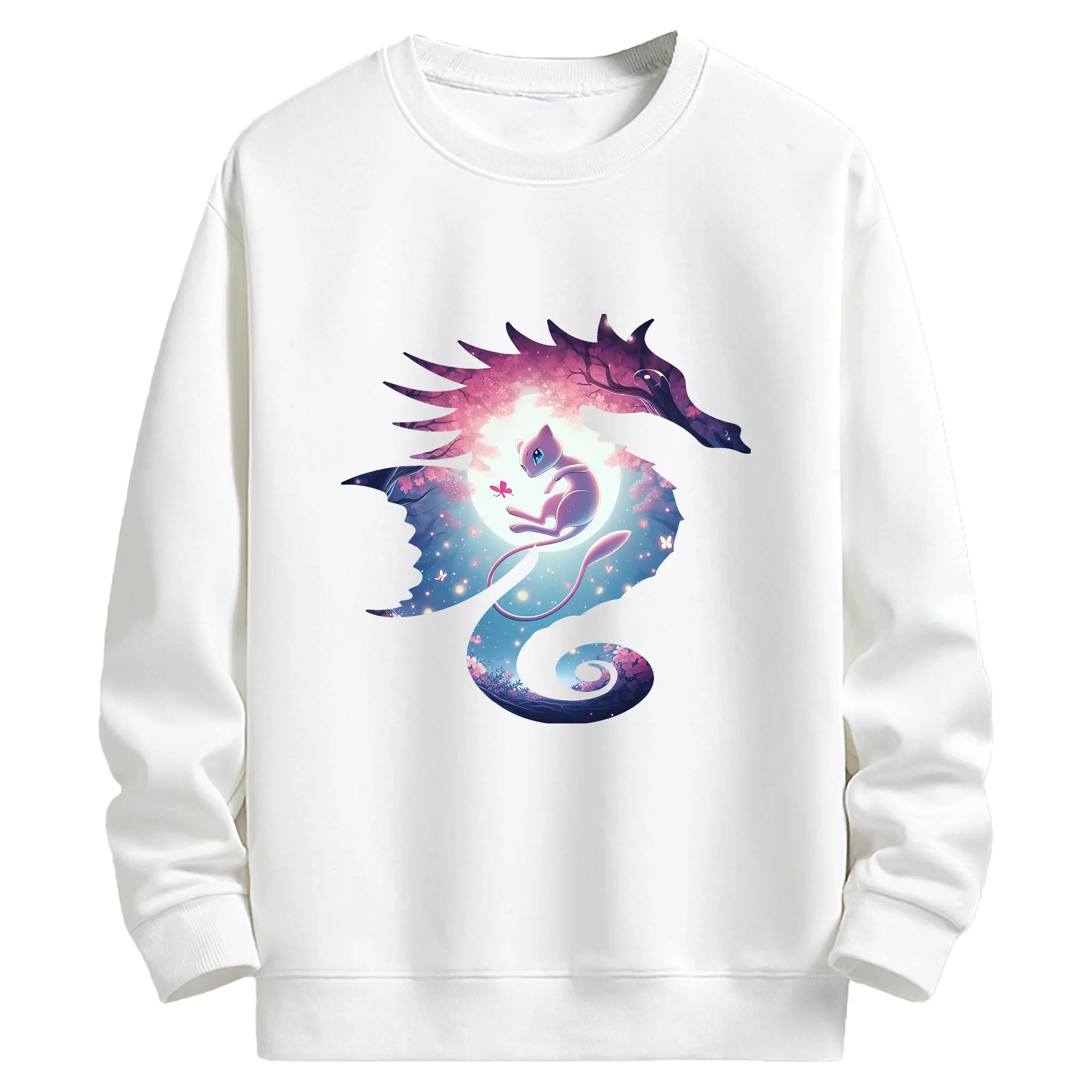 ポケモン グッズ,ミュウ - キッズ クルーネックスウェットシャツ ・ フロントプリント ・ 綿80％ ポリエステル20％ ・ 快適 通学 スポーツ 日常使い お散歩用