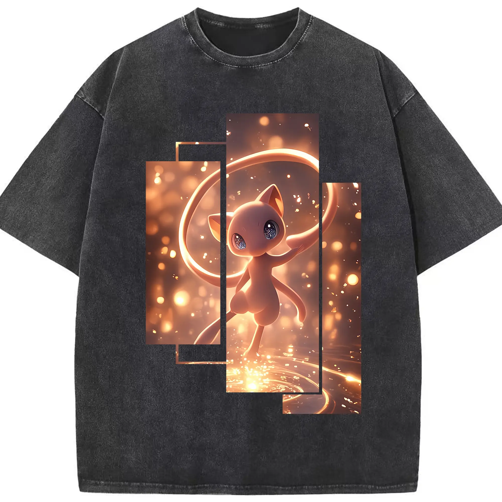 ポケモン グッズ,ミュウ - 綿100％ ヴィンテージ風 半袖Tシャツ ・ フロントプリント ・ 柔らか肌触り ・ 通気性 快適 ・ スポーツ カジュアル 外出用