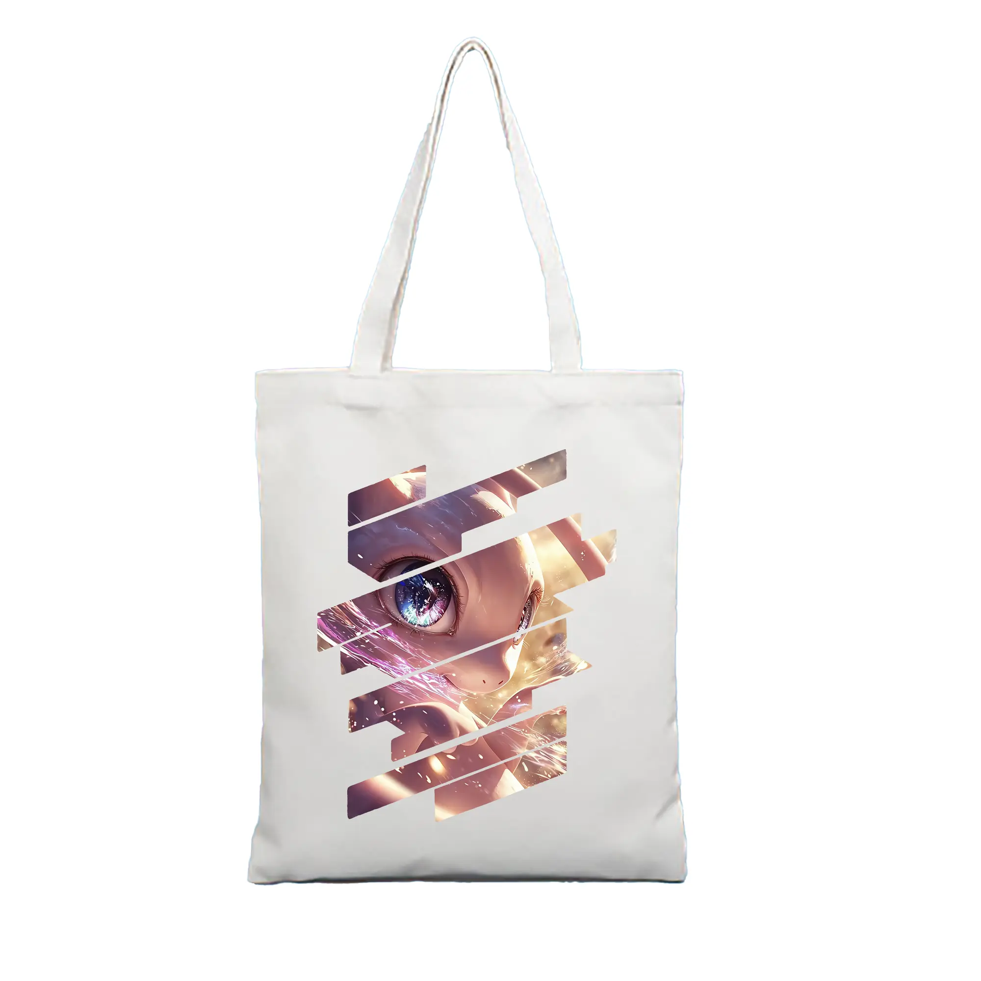 ポケモン グッズ,ミュウ - 縦型キャンバス手提げバッグ（トートバッグ） ・ キャンバス素材 ・ ショッピング用 ・ 軽量 丈夫 お手入れ簡単