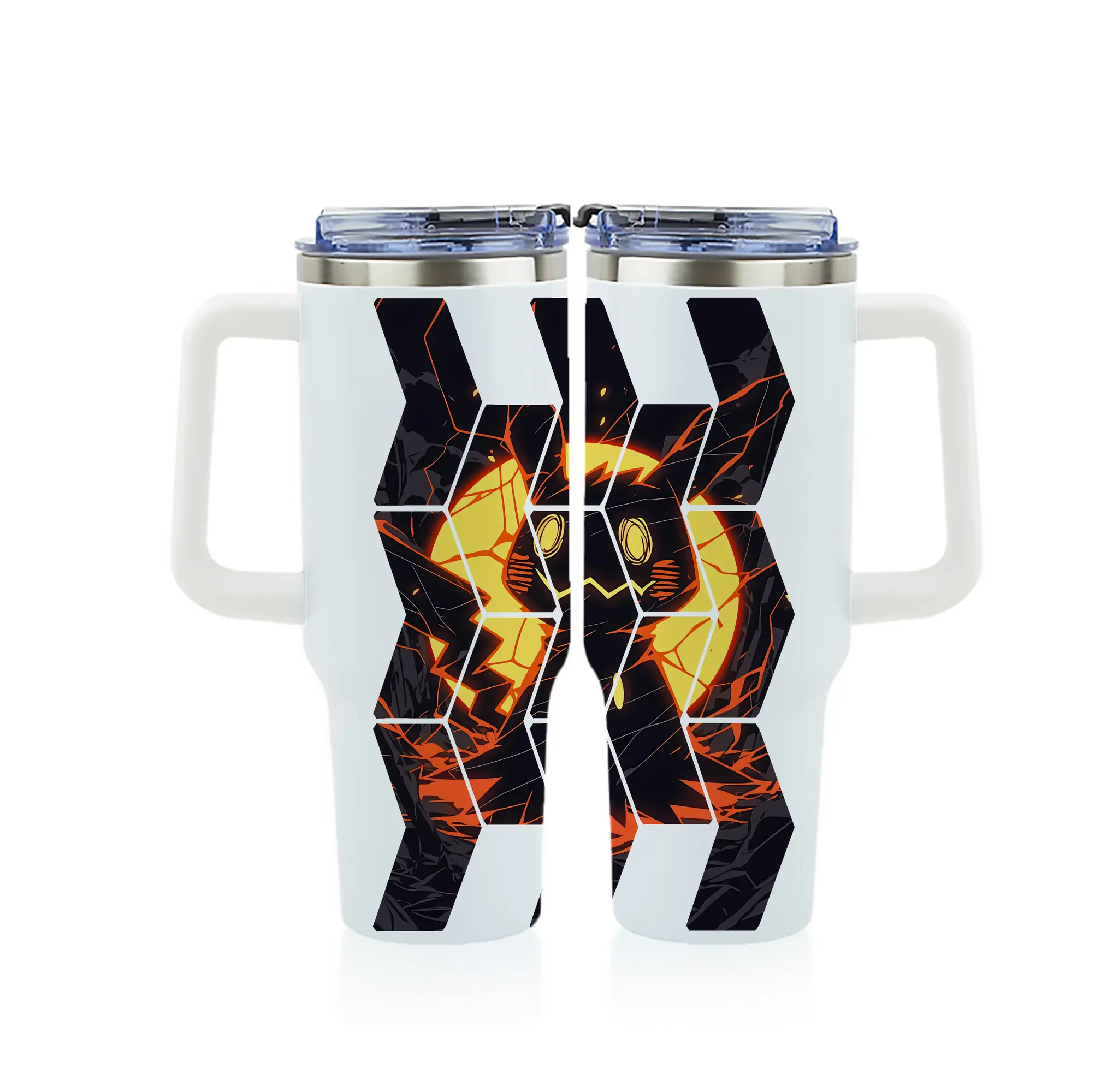 ポケモン グッズ,ミミッキュ - 1200mL フルプリント車用タンブラー ・ 304ステンレス 内側 ・ 201ステンレス 外側 ・ 保温 保冷 ・ 通勤 ドライブ アウトドア用