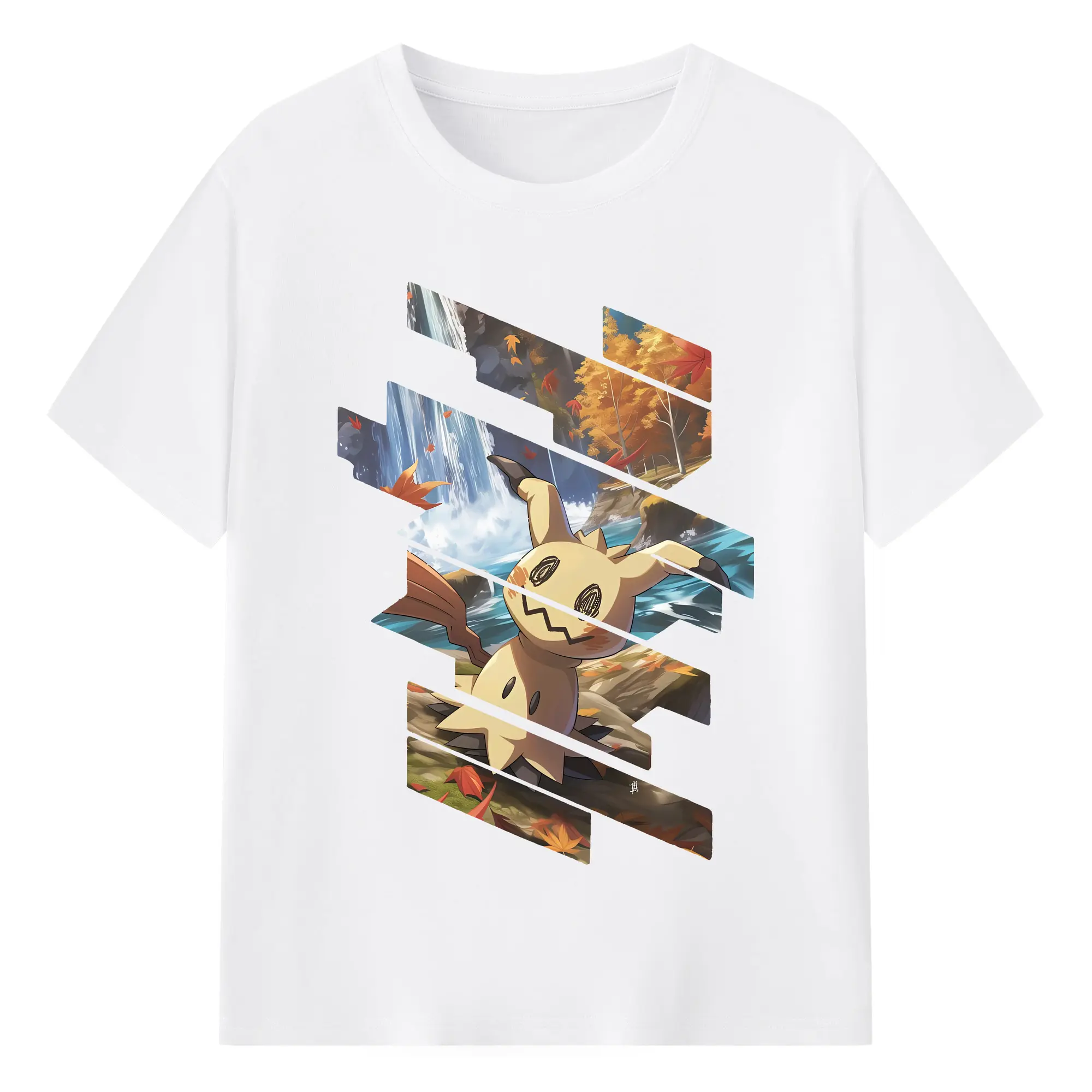 ポケモン グッズ,ミミッキュ - 綿100％ 半袖Tシャツ ・ フロントプリント ・ 快適 通気性 ・ 日常使い 散歩 スポーツ用