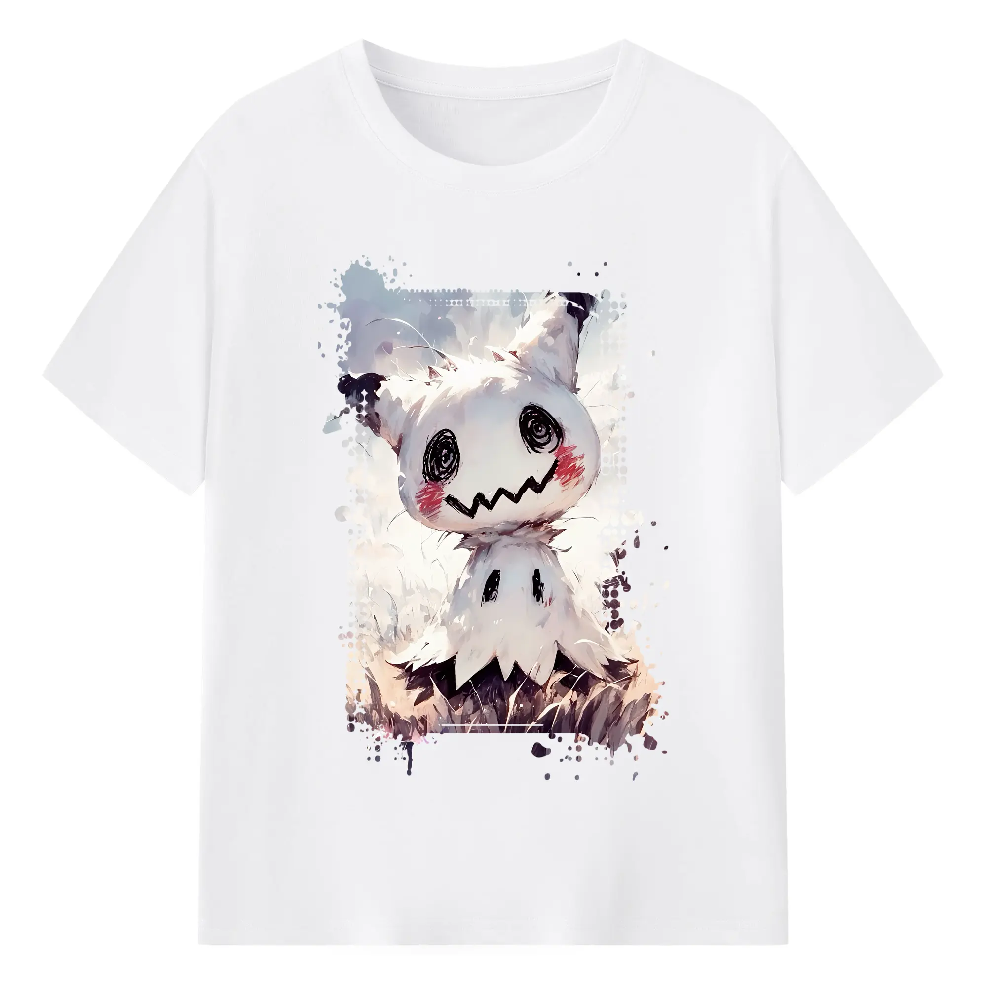 ポケモン グッズ,ミミッキュ - 綿100％ 半袖Tシャツ ・ フロントプリント ・ 快適 通気性 ・ 日常使い 散歩 スポーツ用