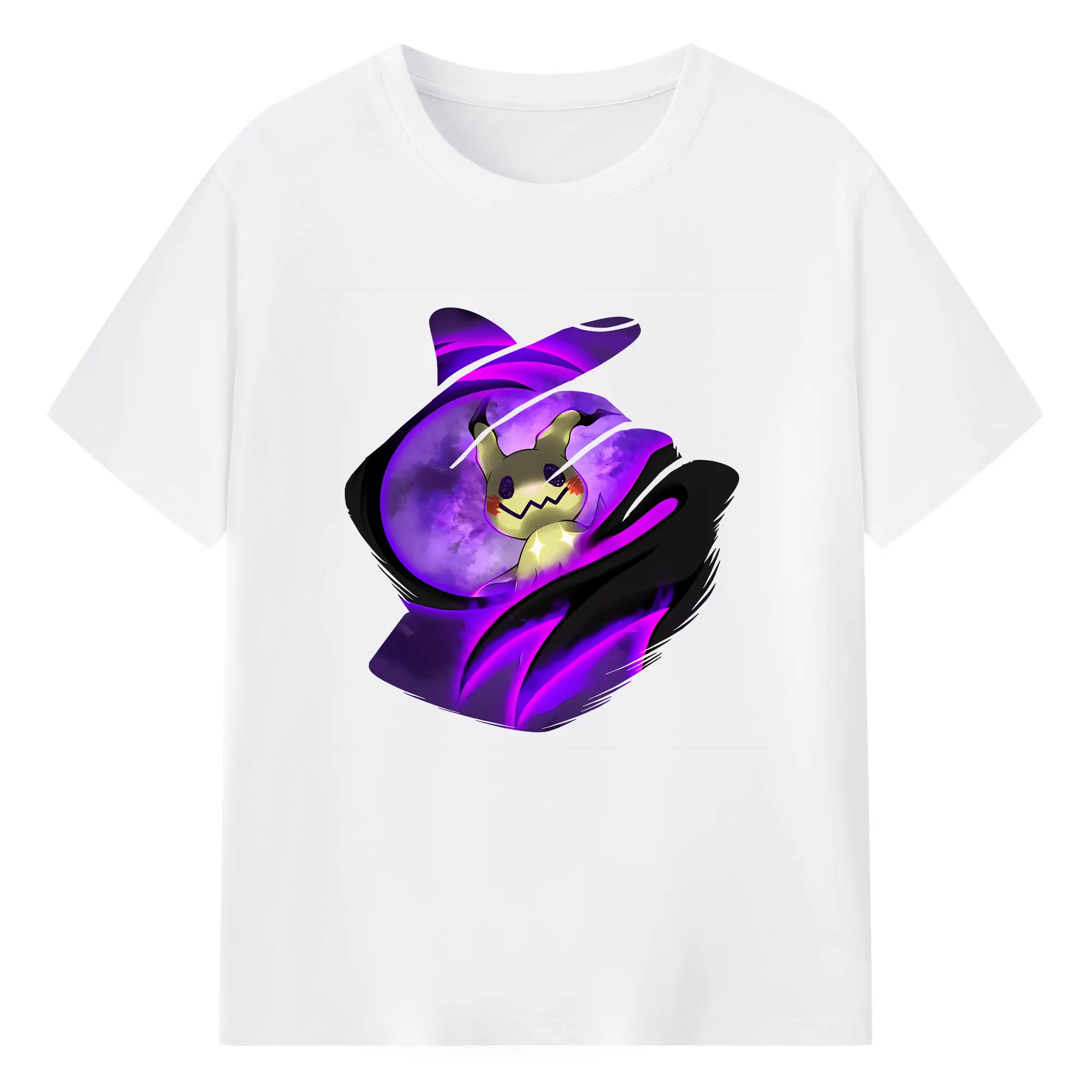 ポケモン グッズ,ミミッキュ - 綿100％ 半袖Tシャツ ・ フロントプリント ・ 快適 通気性 ・ 日常使い 散歩 スポーツ用