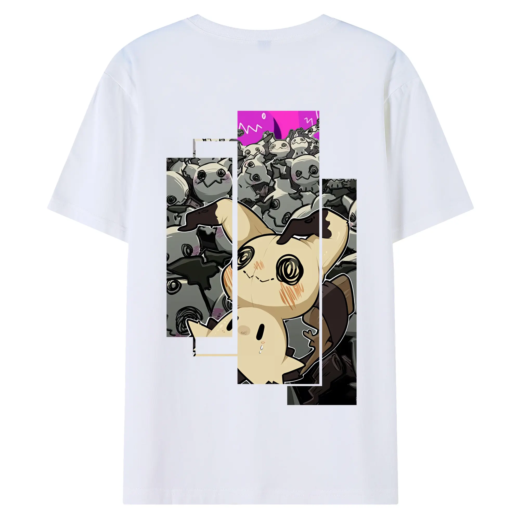 ポケモン グッズ,ミミッキュ - 綿100％ 半袖Tシャツ ・ バックプリント ・ 快適 通気性 ・ 日常使い 散歩 スポーツ用