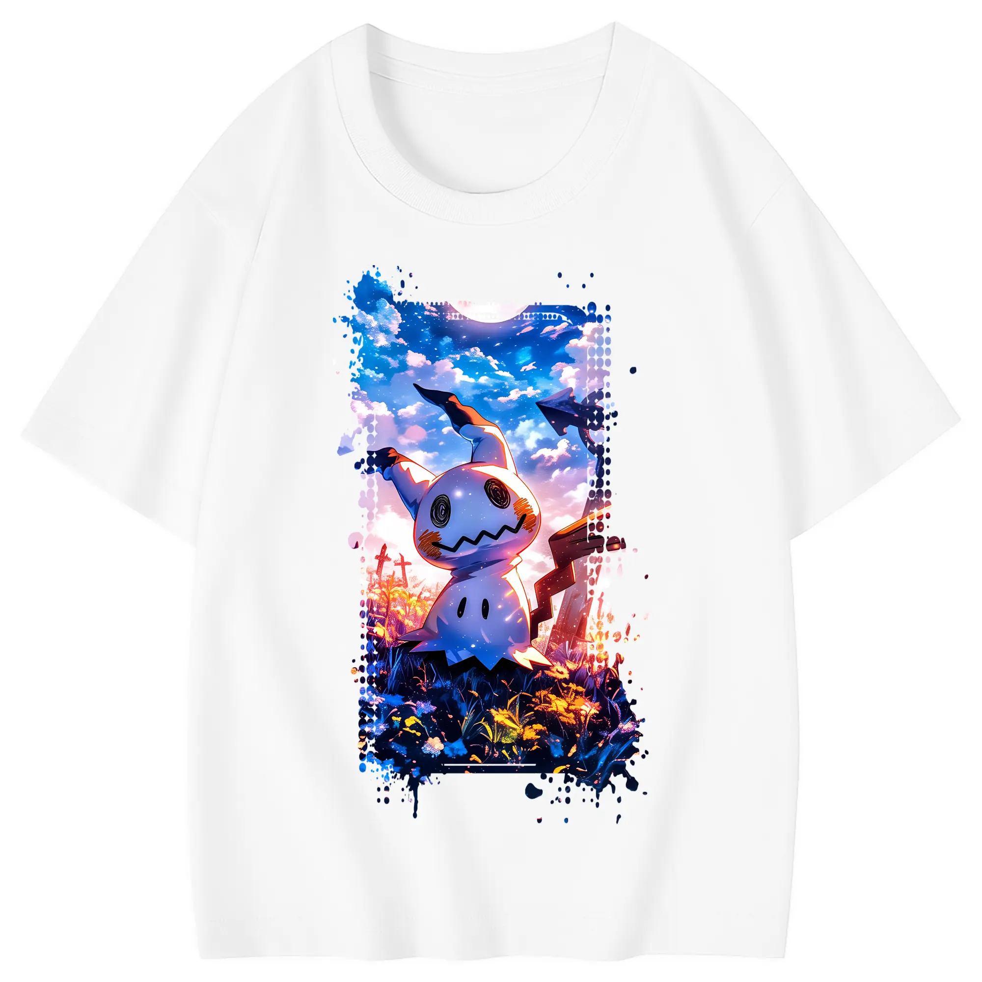 ポケモン グッズ,ミミッキュ - 綿100％ キッズTシャツ ・ フロントプリント ・ 快適 通気性 ・ スポーツ カジュアル 散歩用