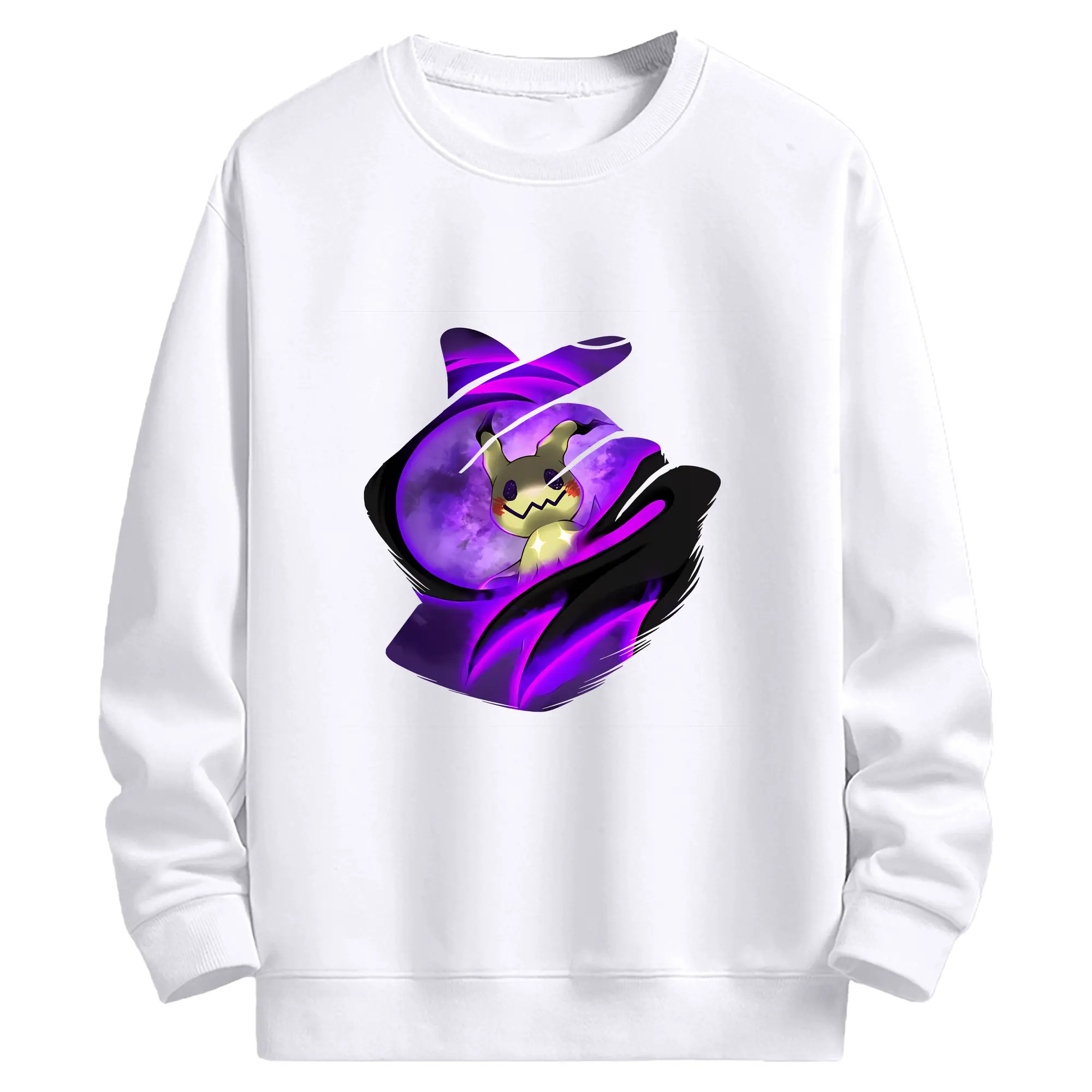 ポケモン グッズ,ミミッキュ - 高品質 クルーネック スウェット ・ コットン59％ ポリエステル41％ ・ ユニセックス 長袖 トレーナー ・ カジュアル デイリー スポーツ 散歩用