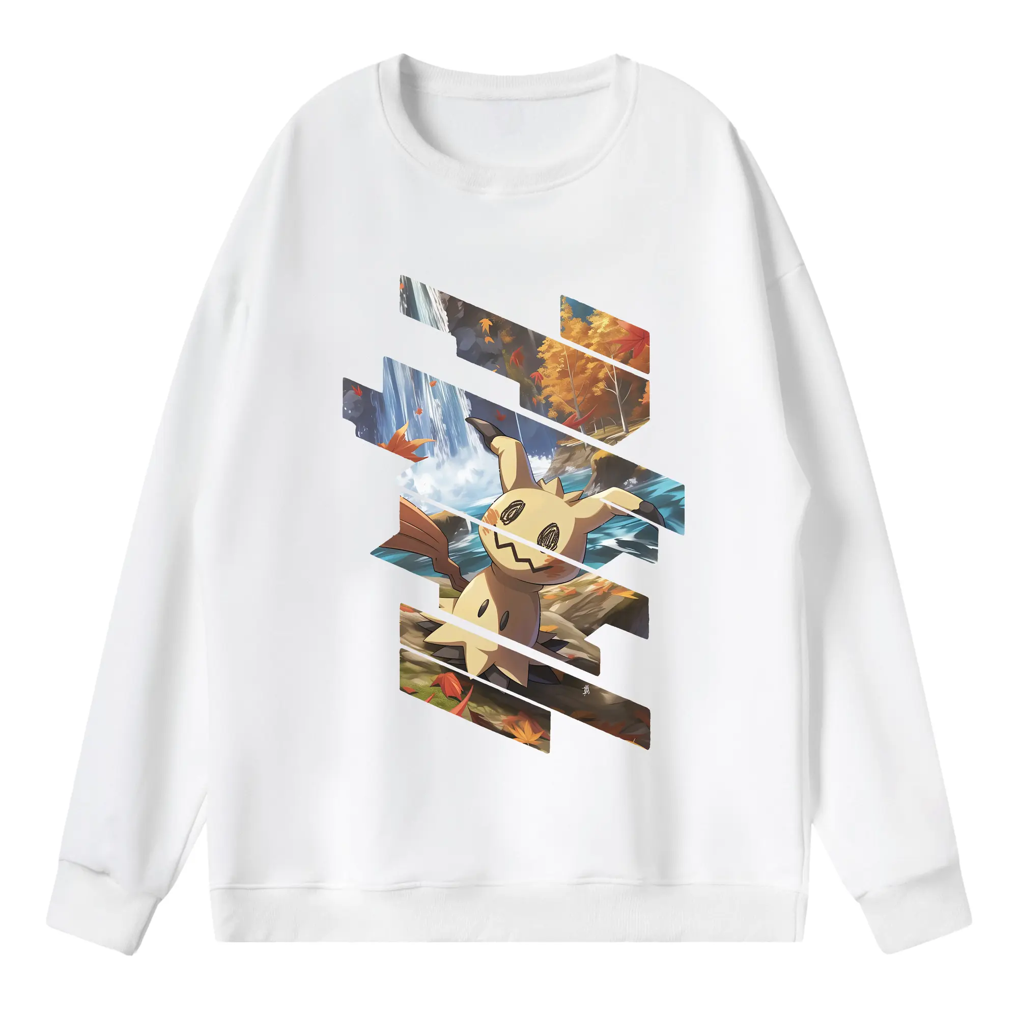 ポケモン グッズ,ミミッキュ - 薄手 クルーネック スウェット 裏毛260g · ポリエステル 春秋向け カジュアル 男女兼用 · トレーナー デイリー スポーツ 散歩に最適