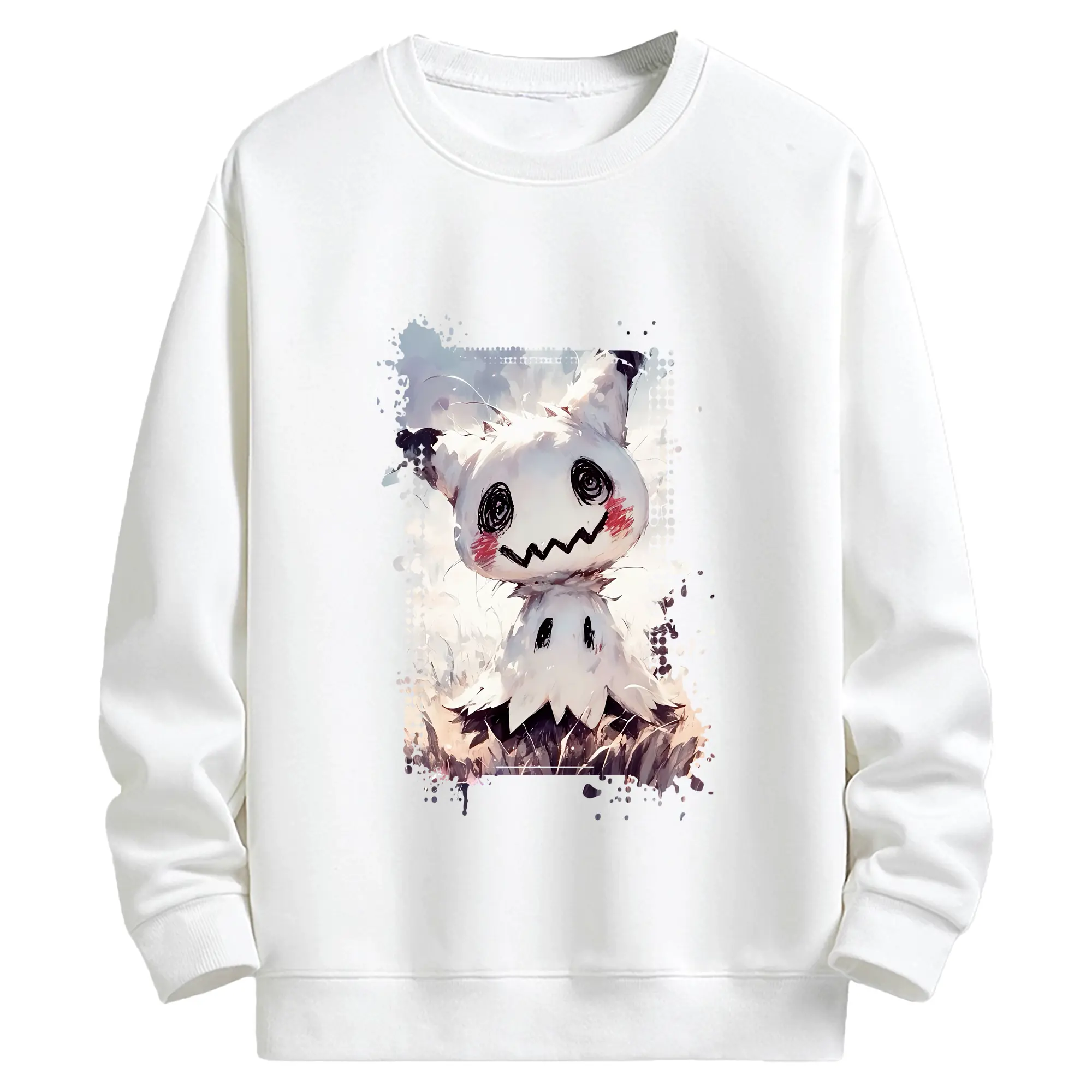 ポケモン グッズ,ミミッキュ - キッズ クルーネックスウェットシャツ ・ フロントプリント ・ 綿80％ ポリエステル20％ ・ 快適 通学 スポーツ 日常使い お散歩用