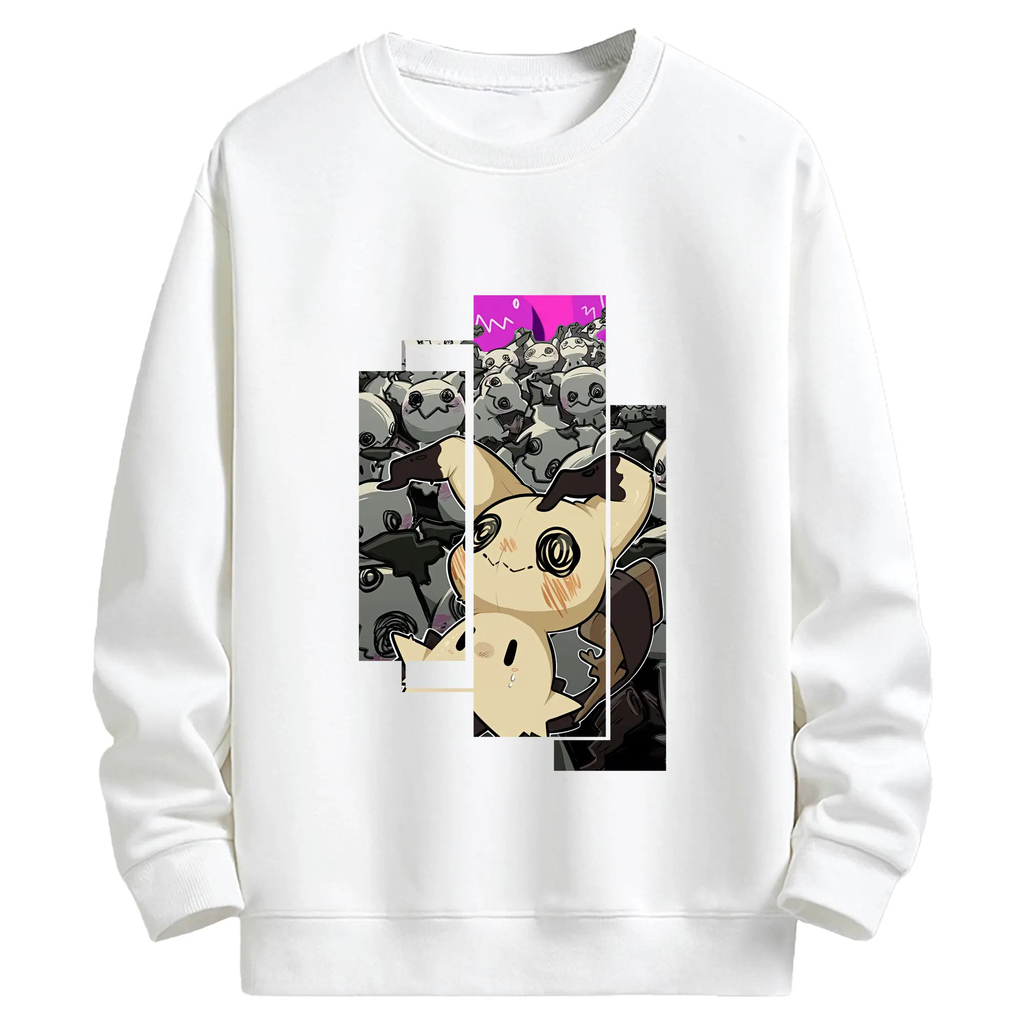 ポケモン グッズ,ミミッキュ - キッズ クルーネックスウェットシャツ ・ フロントプリント ・ 綿80％ ポリエステル20％ ・ 快適 通学 スポーツ 日常使い お散歩用