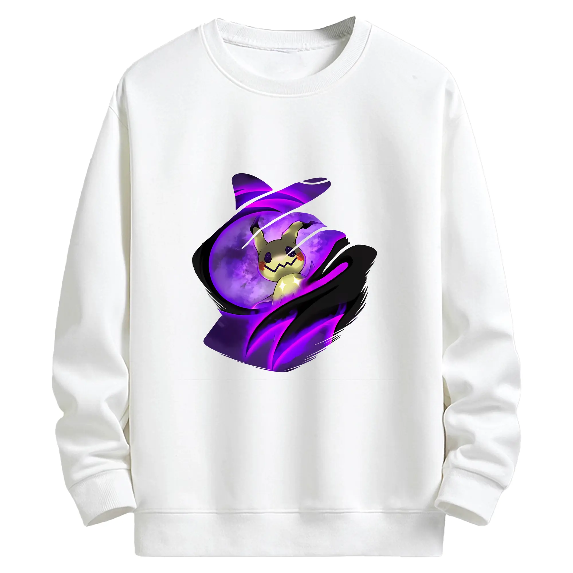 ポケモン グッズ,ミミッキュ - キッズ クルーネックスウェットシャツ ・ フロントプリント ・ 綿80％ ポリエステル20％ ・ 快適 通学 スポーツ 日常使い お散歩用