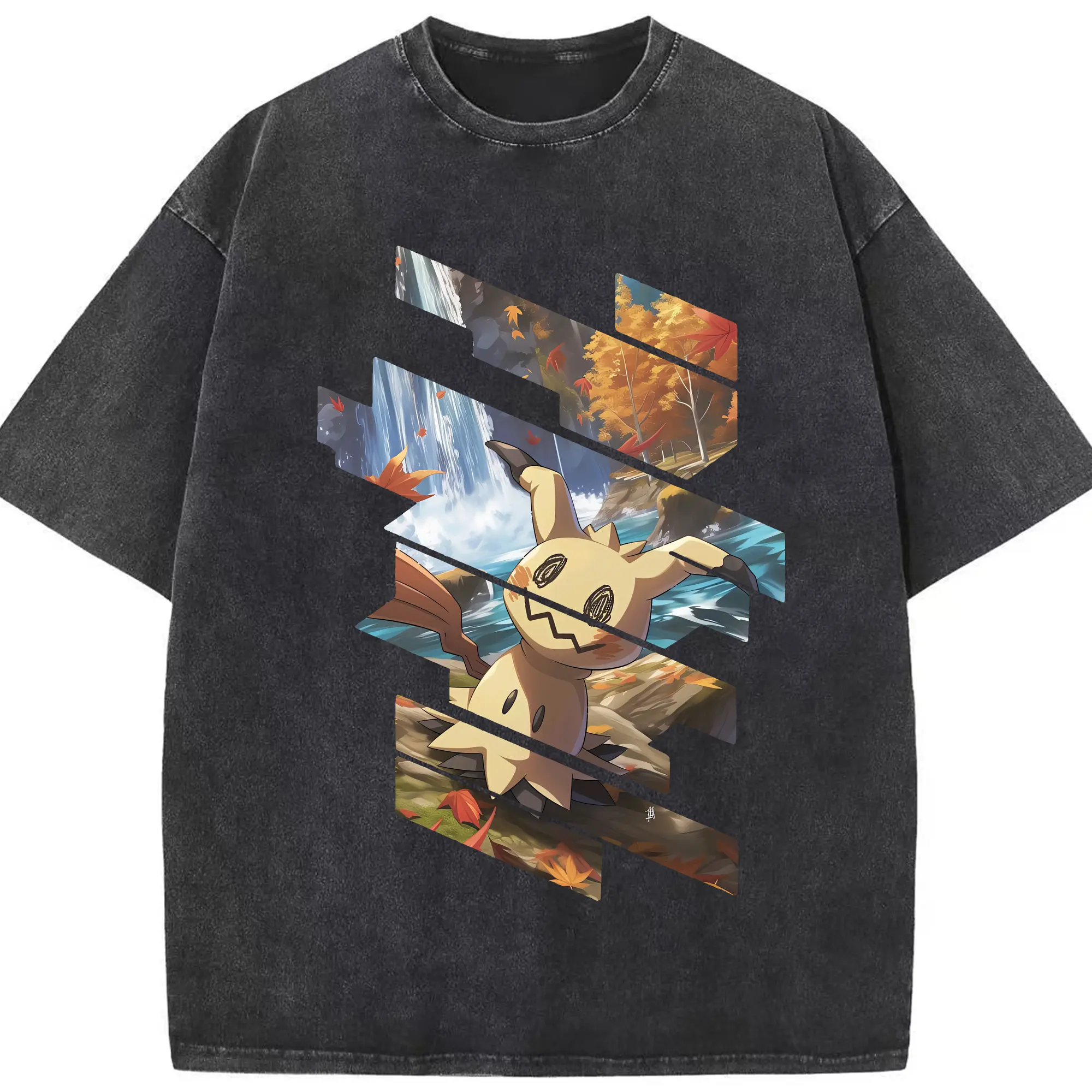 ポケモン グッズ,ミミッキュ - 綿100％ ヴィンテージ風 半袖Tシャツ ・ フロントプリント ・ 柔らか肌触り ・ 通気性 快適 ・ スポーツ カジュアル 外出用
