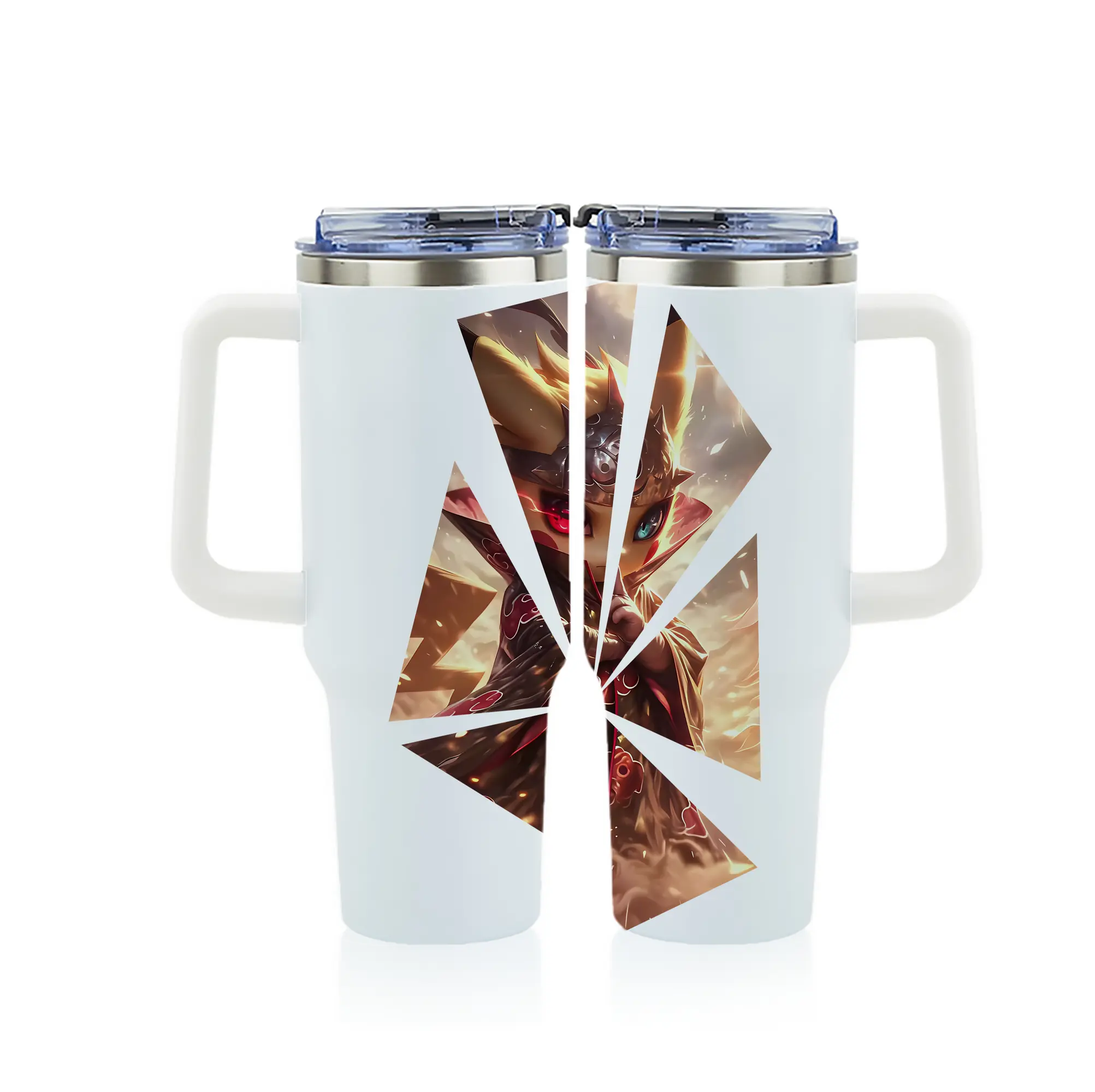 ポケモン グッズ,ピカチュウ - 1200mL フルプリント車用タンブラー ・ 304ステンレス 内側 ・ 201ステンレス 外側 ・ 保温 保冷 ・ 通勤 ドライブ アウトドア用