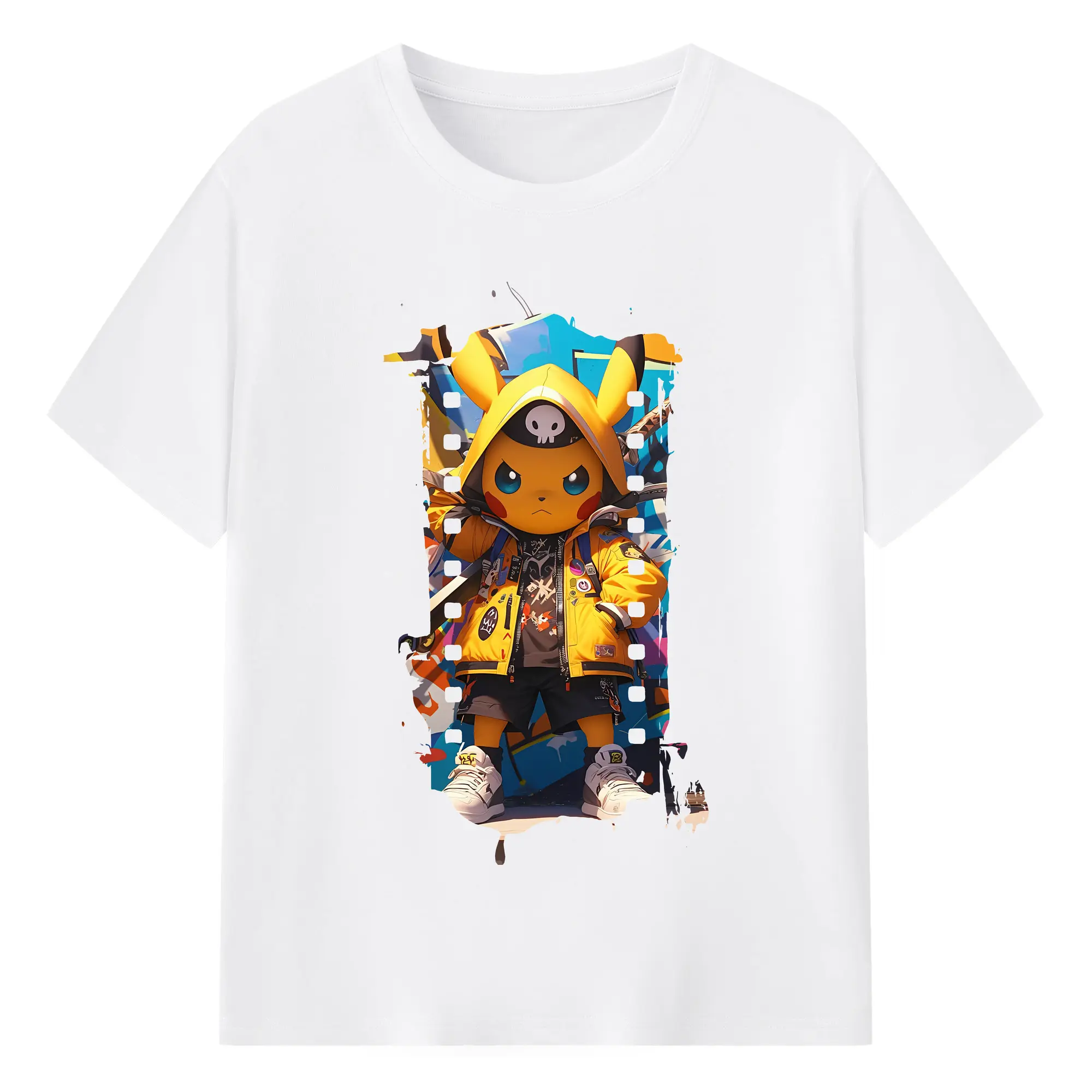 ポケモン グッズ,ピカチュウ - 綿100％ 半袖Tシャツ ・ フロントプリント ・ 快適 通気性 ・ 日常使い 散歩 スポーツ用