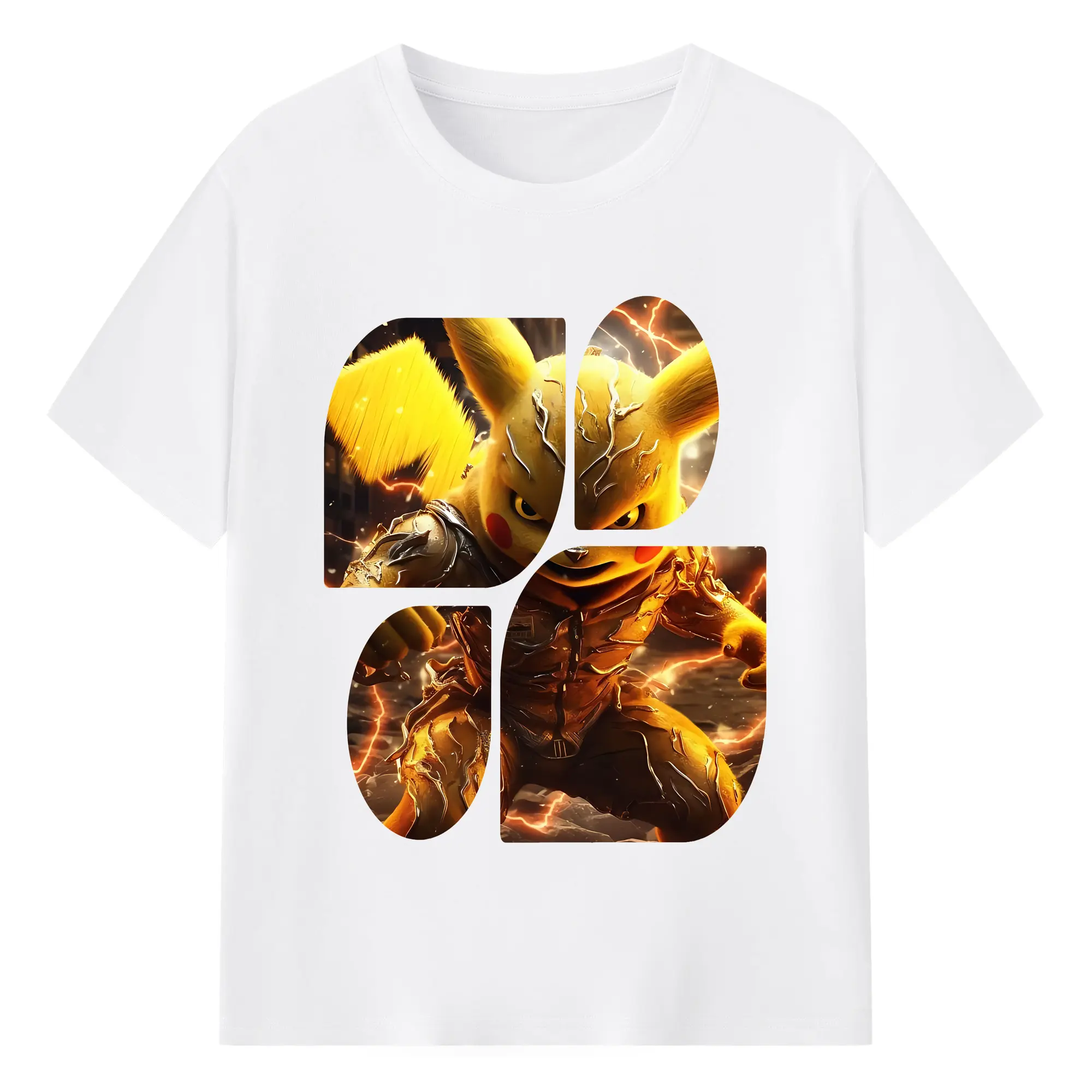 ポケモン グッズ,ピカチュウ - 綿100％ 半袖Tシャツ ・ フロントプリント ・ 快適 通気性 ・ 日常使い 散歩 スポーツ用