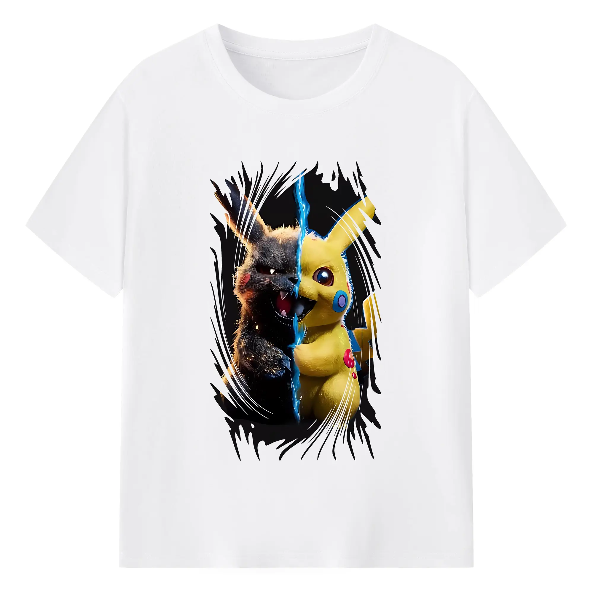 ポケモン グッズ,ピカチュウ - 綿100％ 半袖Tシャツ ・ フロントプリント ・ 快適 通気性 ・ 日常使い 散歩 スポーツ用