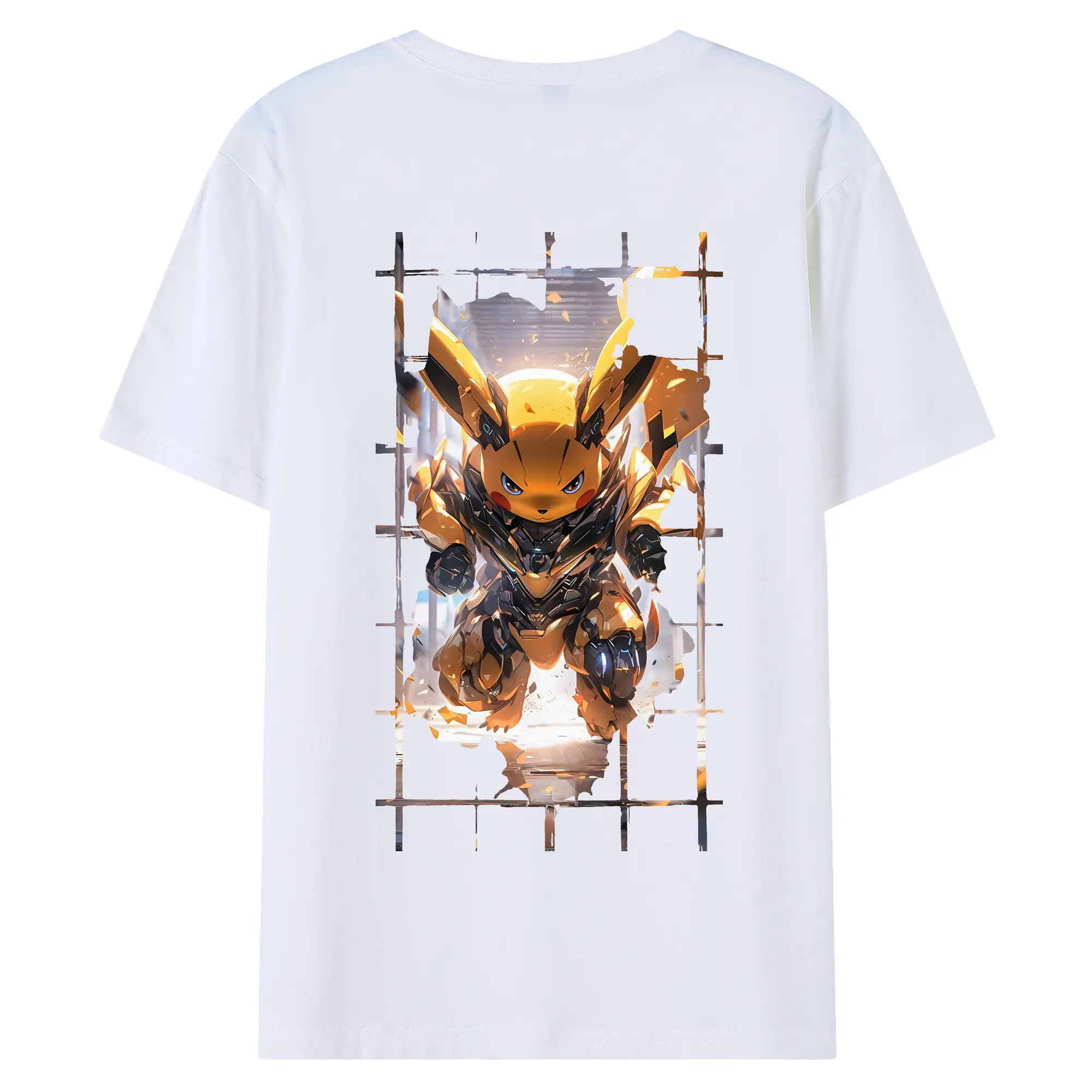 ポケモン グッズ,ピカチュウ - 綿100％ 半袖Tシャツ ・ バックプリント ・ 快適 通気性 ・ 日常使い 散歩 スポーツ用