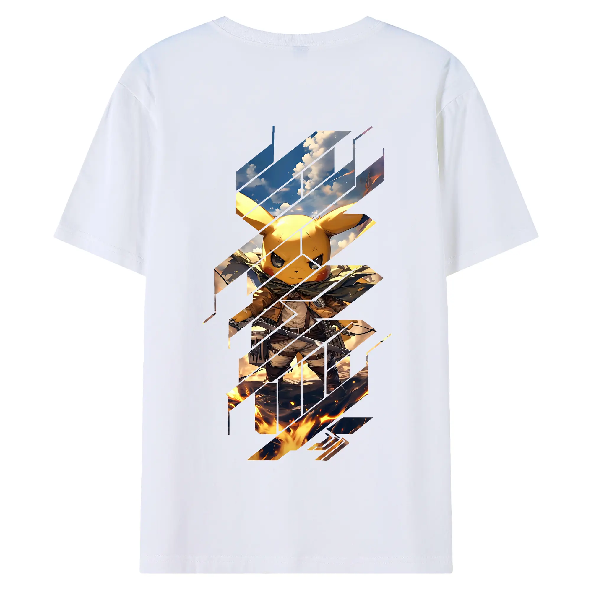 ポケモン グッズ,ピカチュウ - 綿100％ 半袖Tシャツ ・ バックプリント ・ 快適 通気性 ・ 日常使い 散歩 スポーツ用