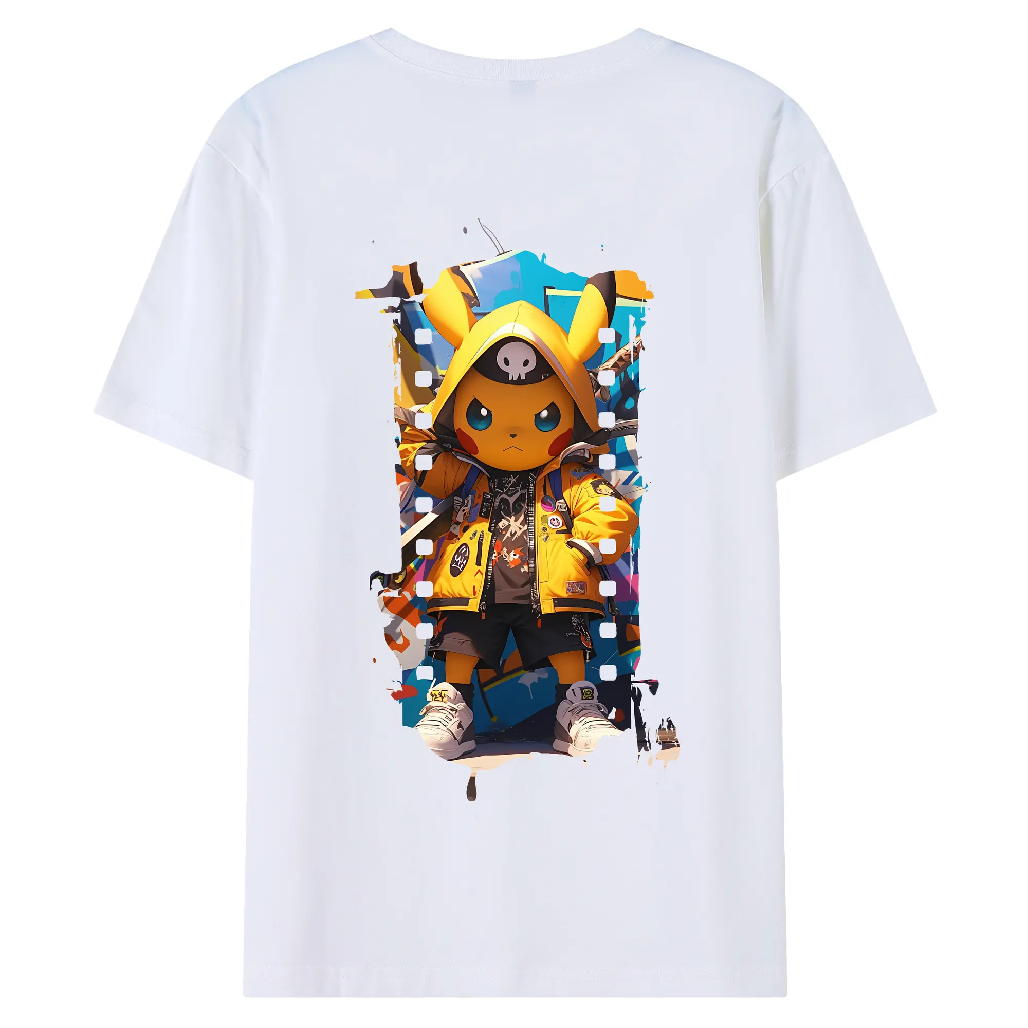 ポケモン グッズ,ピカチュウ - 綿100％ 半袖Tシャツ ・ バックプリント ・ 快適 通気性 ・ 日常使い 散歩 スポーツ用