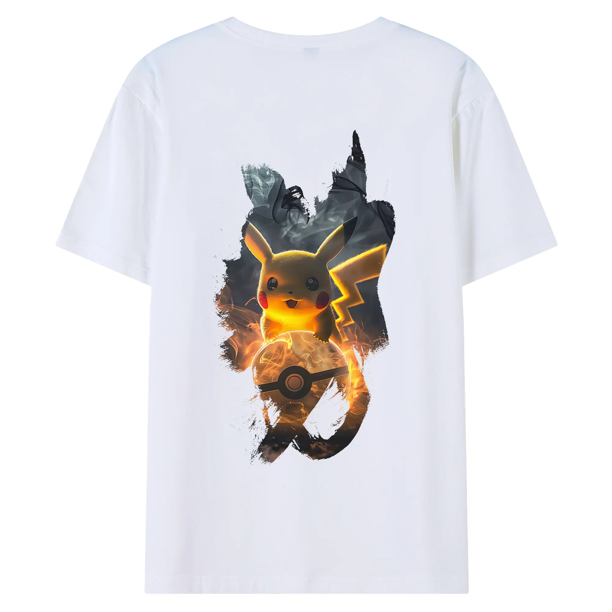 ポケモン グッズ,ピカチュウ - 綿100％ 半袖Tシャツ ・ バックプリント ・ 快適 通気性 ・ 日常使い 散歩 スポーツ用
