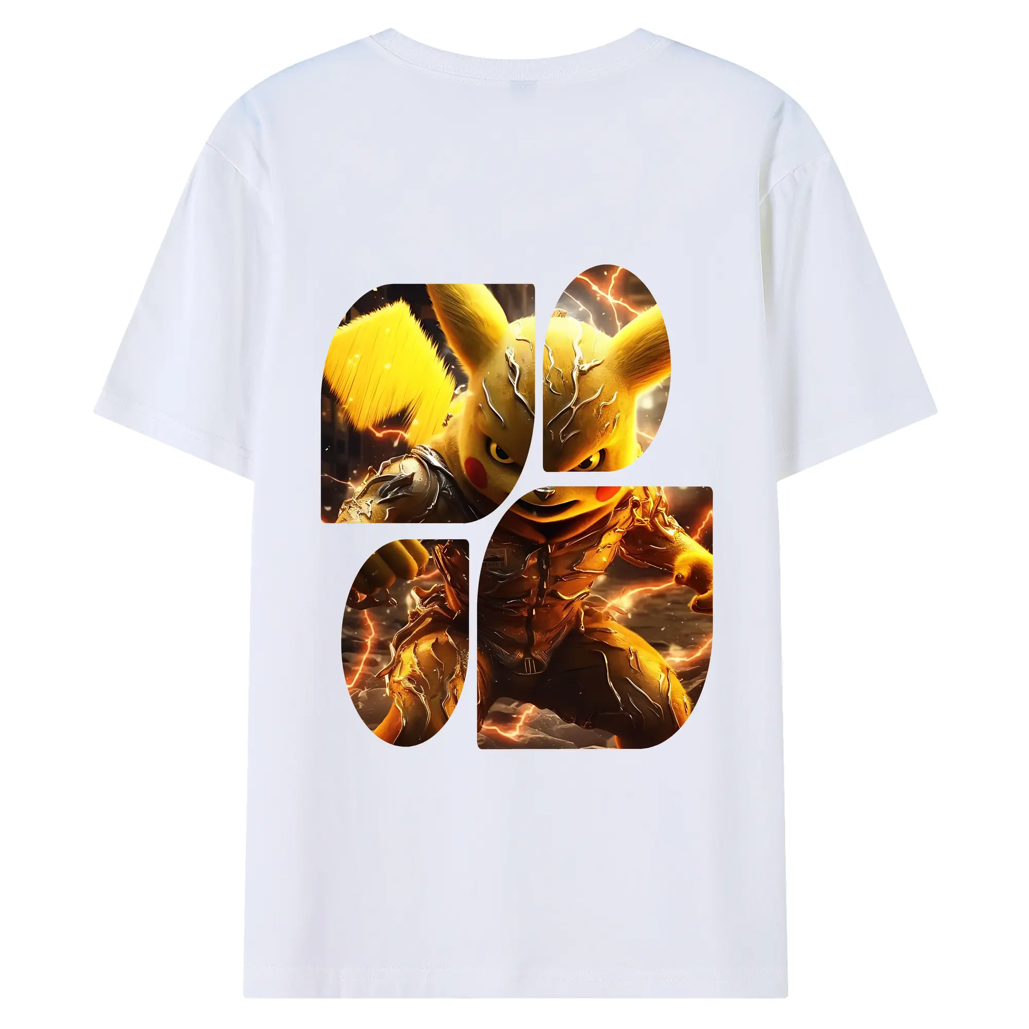 ポケモン グッズ,ピカチュウ - 綿100％ 半袖Tシャツ ・ バックプリント ・ 快適 通気性 ・ 日常使い 散歩 スポーツ用