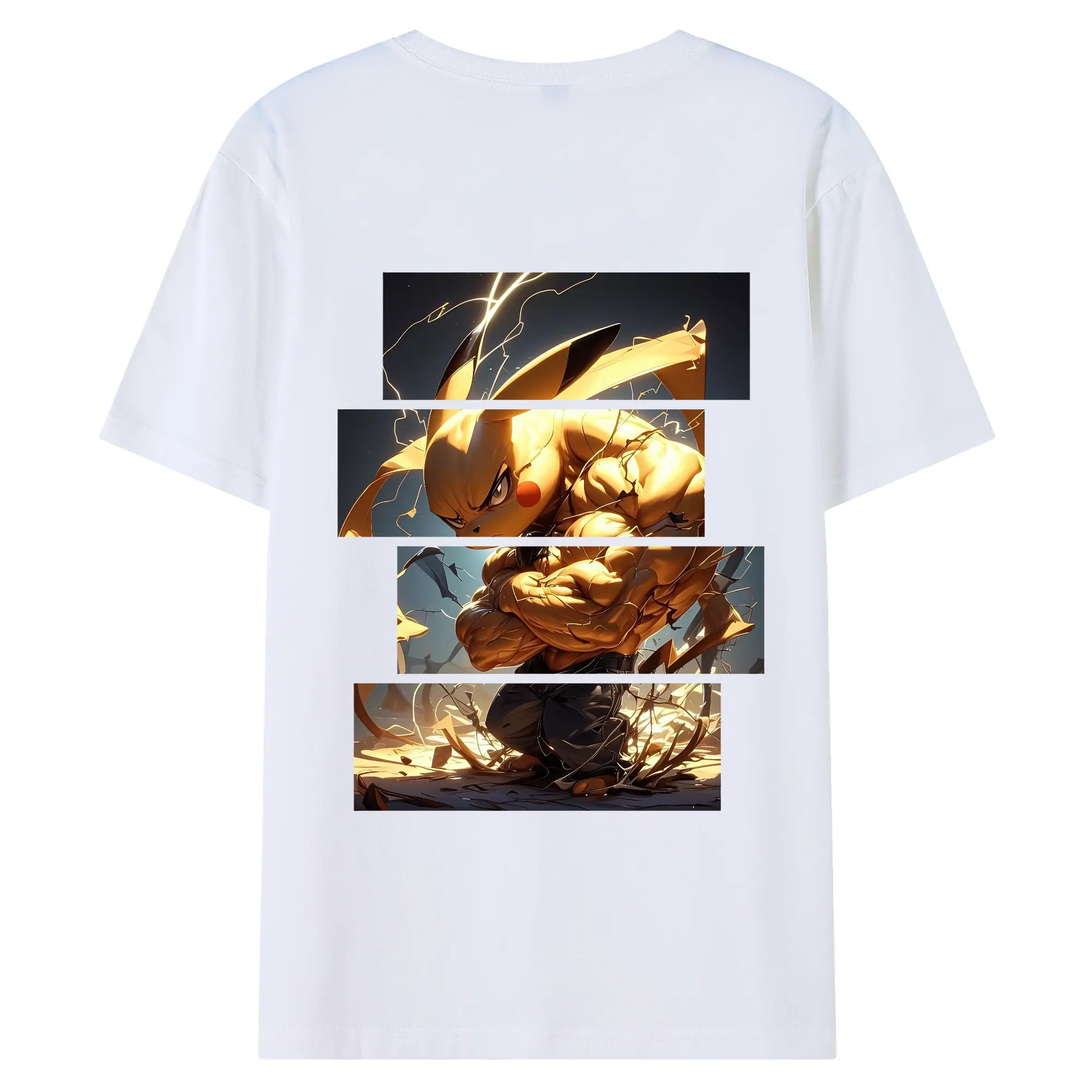 ポケモン グッズ,ピカチュウ - 綿100％ 半袖Tシャツ ・ バックプリント ・ 快適 通気性 ・ 日常使い 散歩 スポーツ用