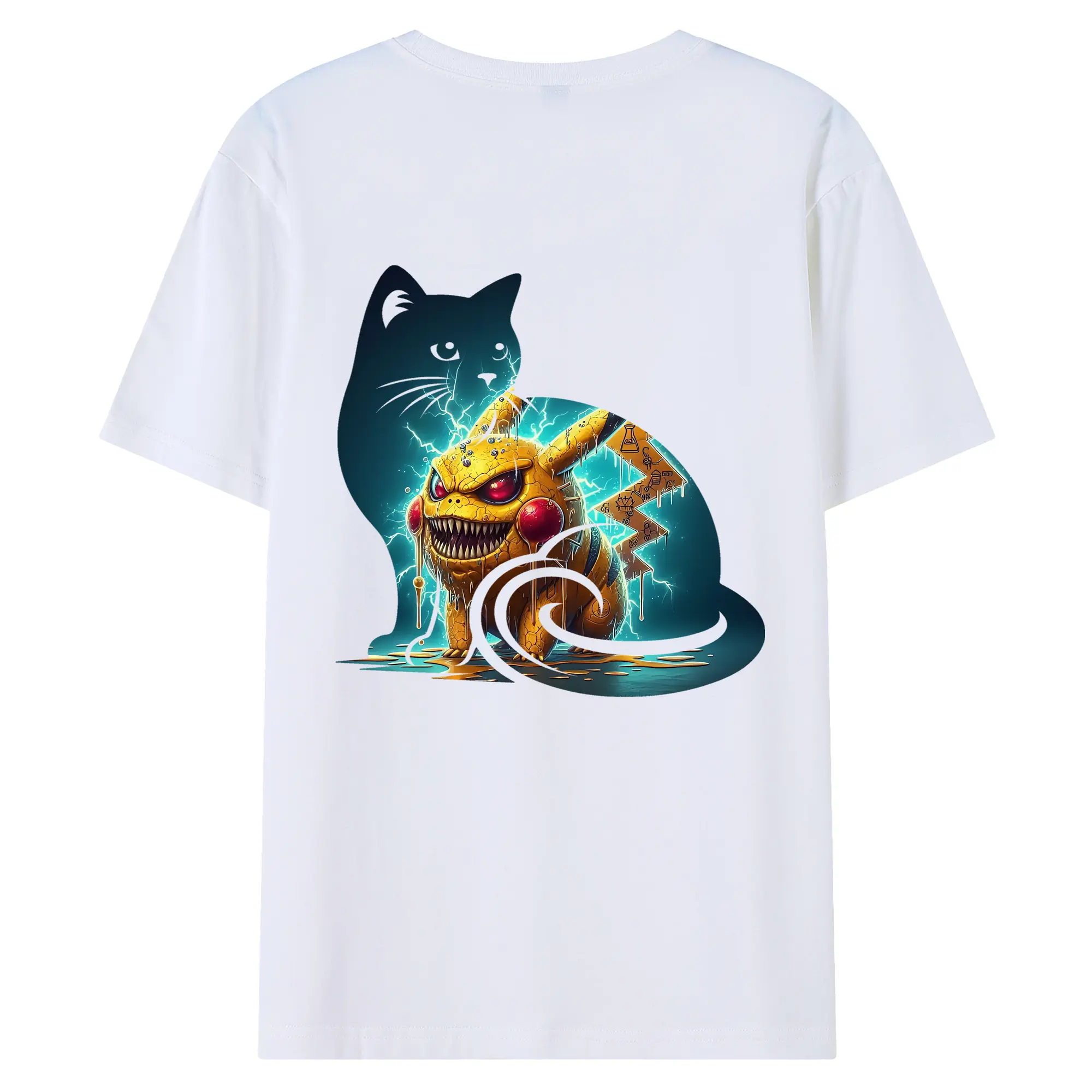 ポケモン グッズ,ピカチュウ - 綿100％ 半袖Tシャツ ・ バックプリント ・ 快適 通気性 ・ 日常使い 散歩 スポーツ用