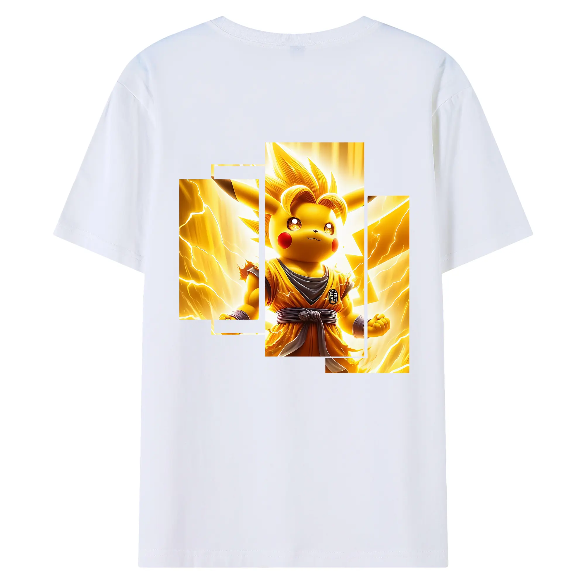 ポケモン グッズ,ピカチュウ - 綿100％ 半袖Tシャツ ・ バックプリント ・ 快適 通気性 ・ 日常使い 散歩 スポーツ用