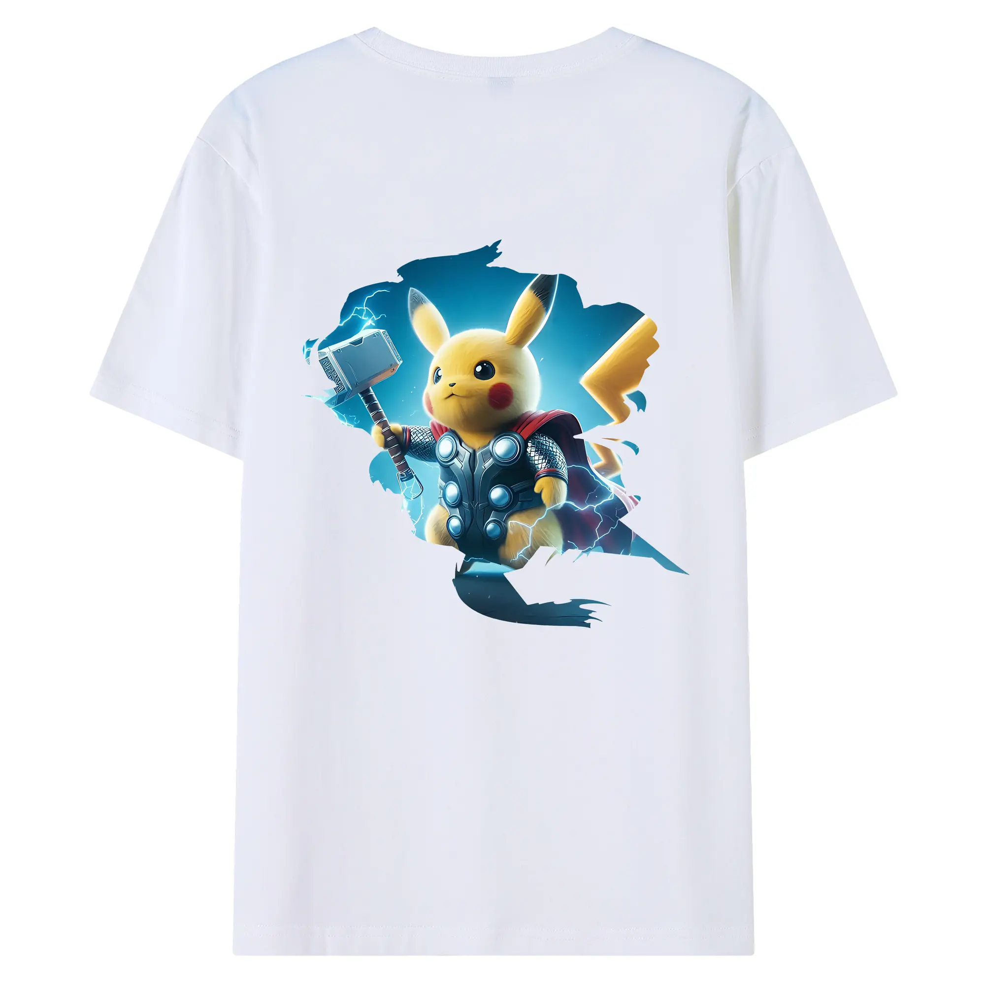 ポケモン グッズ,ピカチュウ - 綿100％ 半袖Tシャツ ・ バックプリント ・ 快適 通気性 ・ 日常使い 散歩 スポーツ用