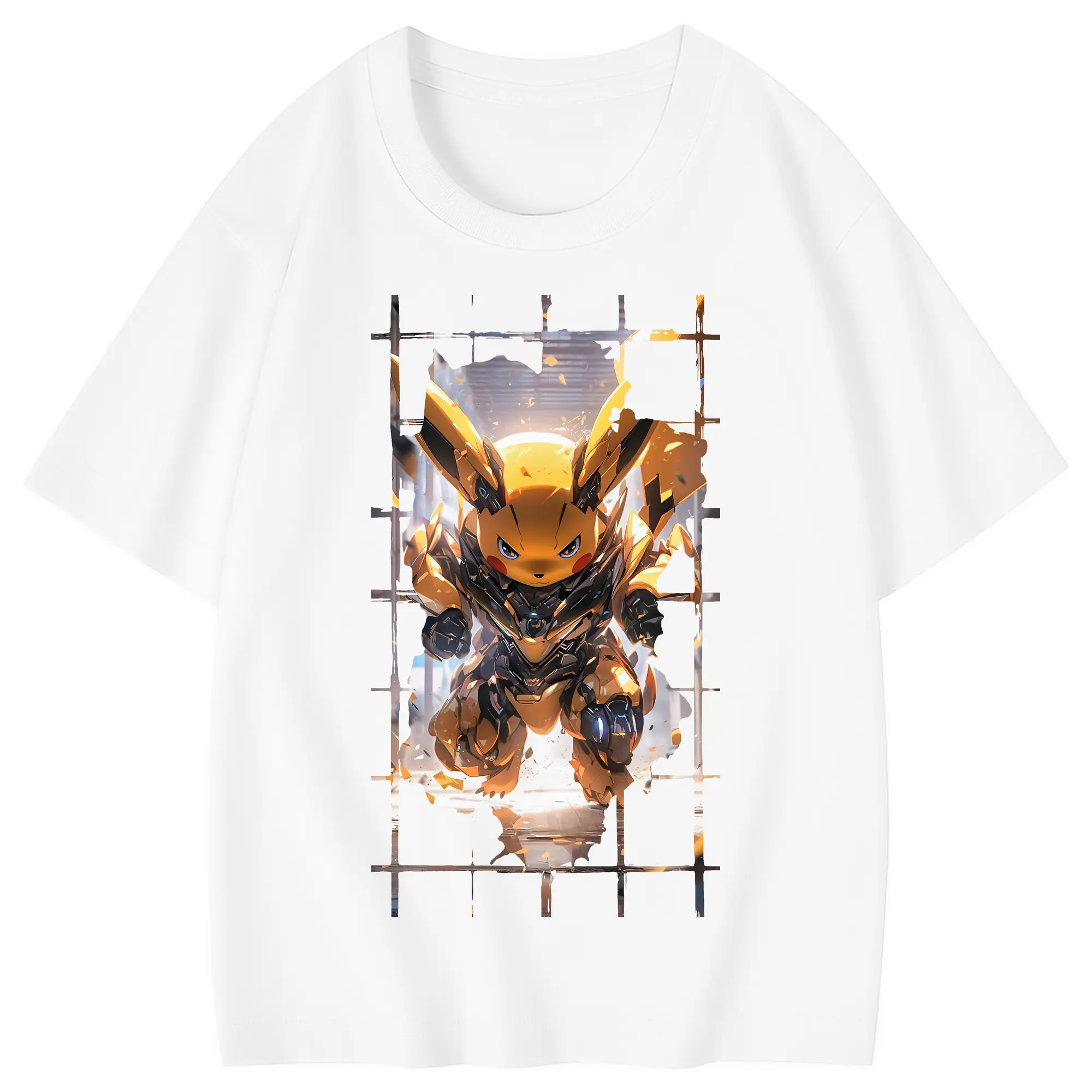 ポケモン グッズ,ピカチュウ - 綿100％ キッズTシャツ ・ フロントプリント ・ 快適 通気性 ・ スポーツ カジュアル 散歩用