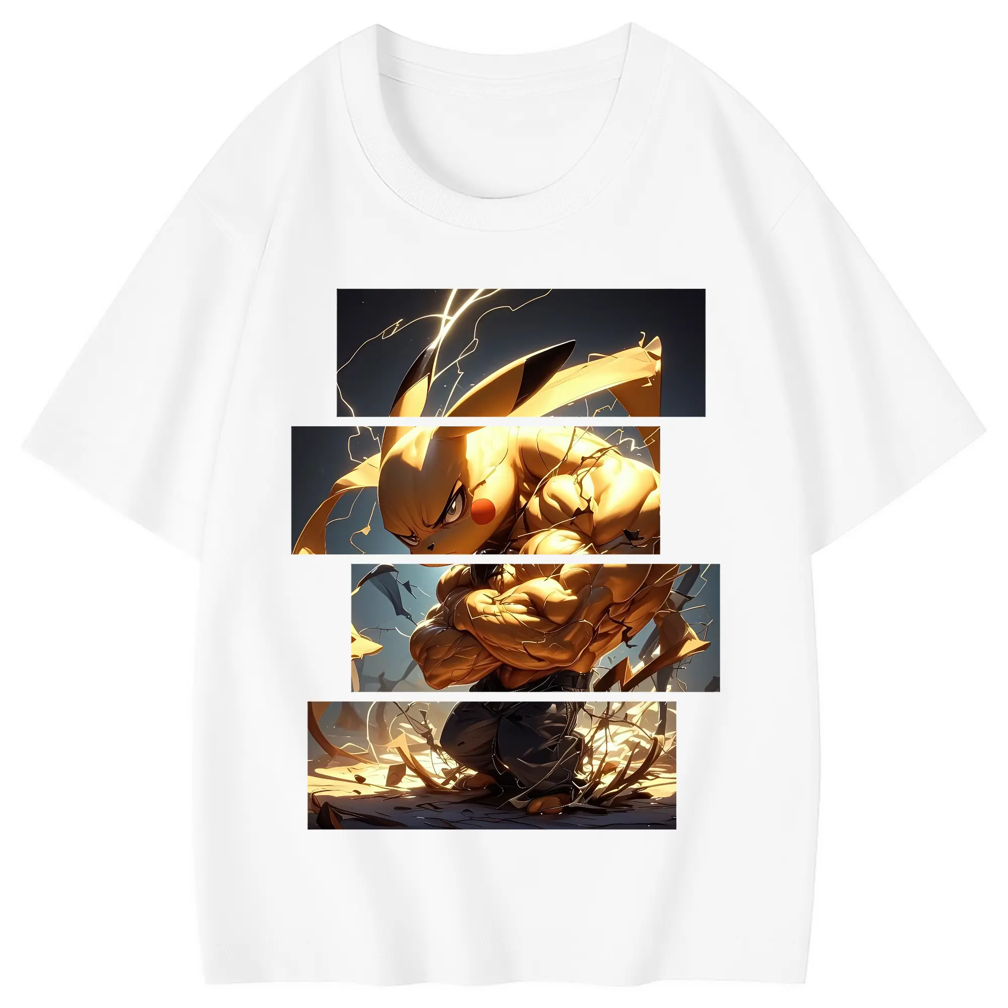 ポケモン グッズ,ピカチュウ - 綿100％ キッズTシャツ ・ フロントプリント ・ 快適 通気性 ・ スポーツ カジュアル 散歩用