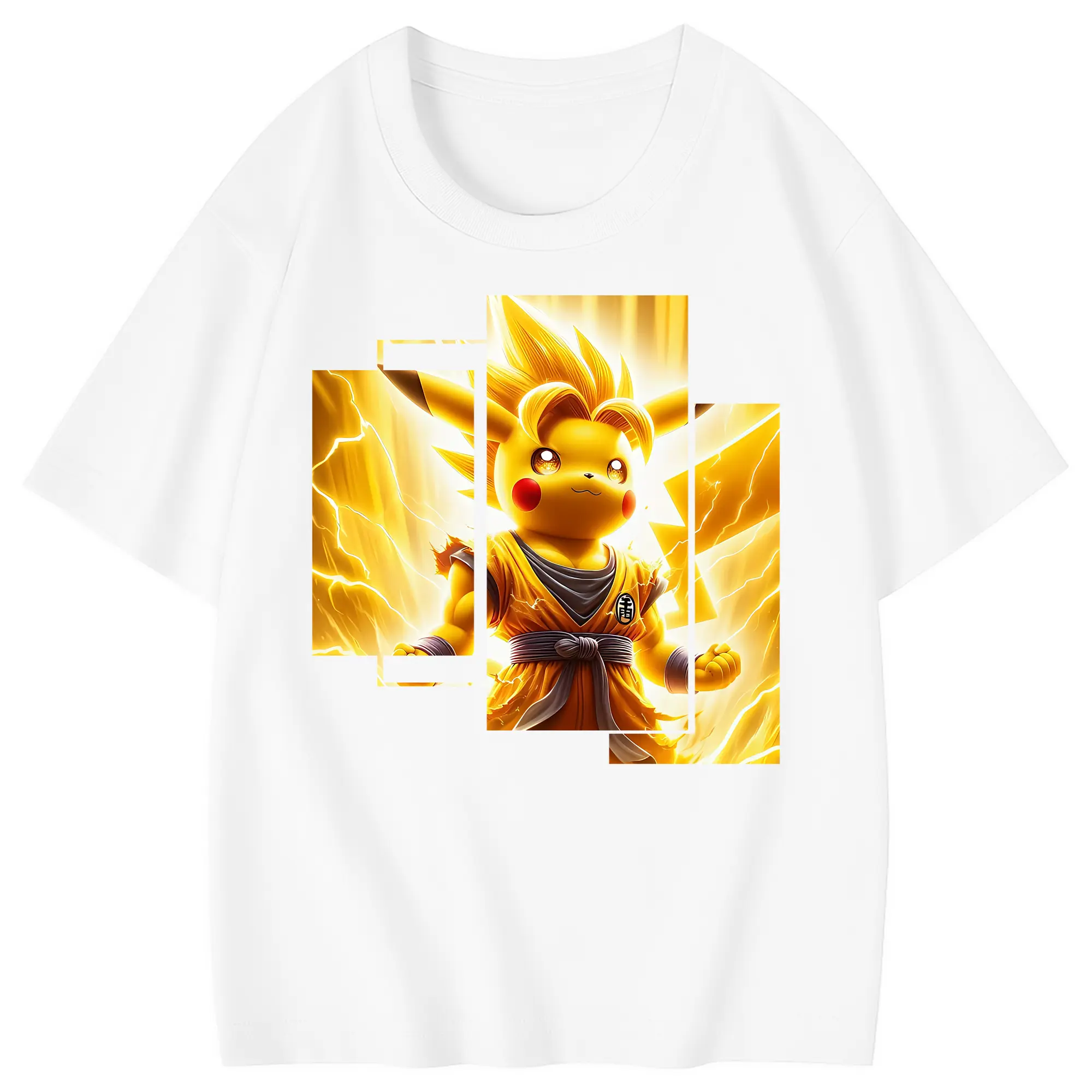 ポケモン グッズ,ピカチュウ - 綿100％ キッズTシャツ ・ フロントプリント ・ 快適 通気性 ・ スポーツ カジュアル 散歩用