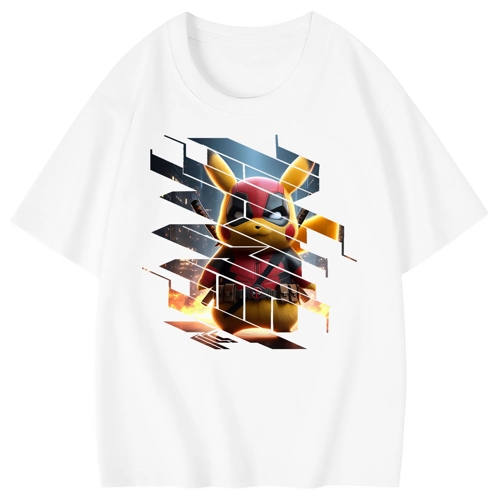 ポケモン グッズ,ピカチュウ - 綿100％ キッズTシャツ ・ フロントプリント ・ 快適 通気性 ・ スポーツ カジュアル 散歩用
