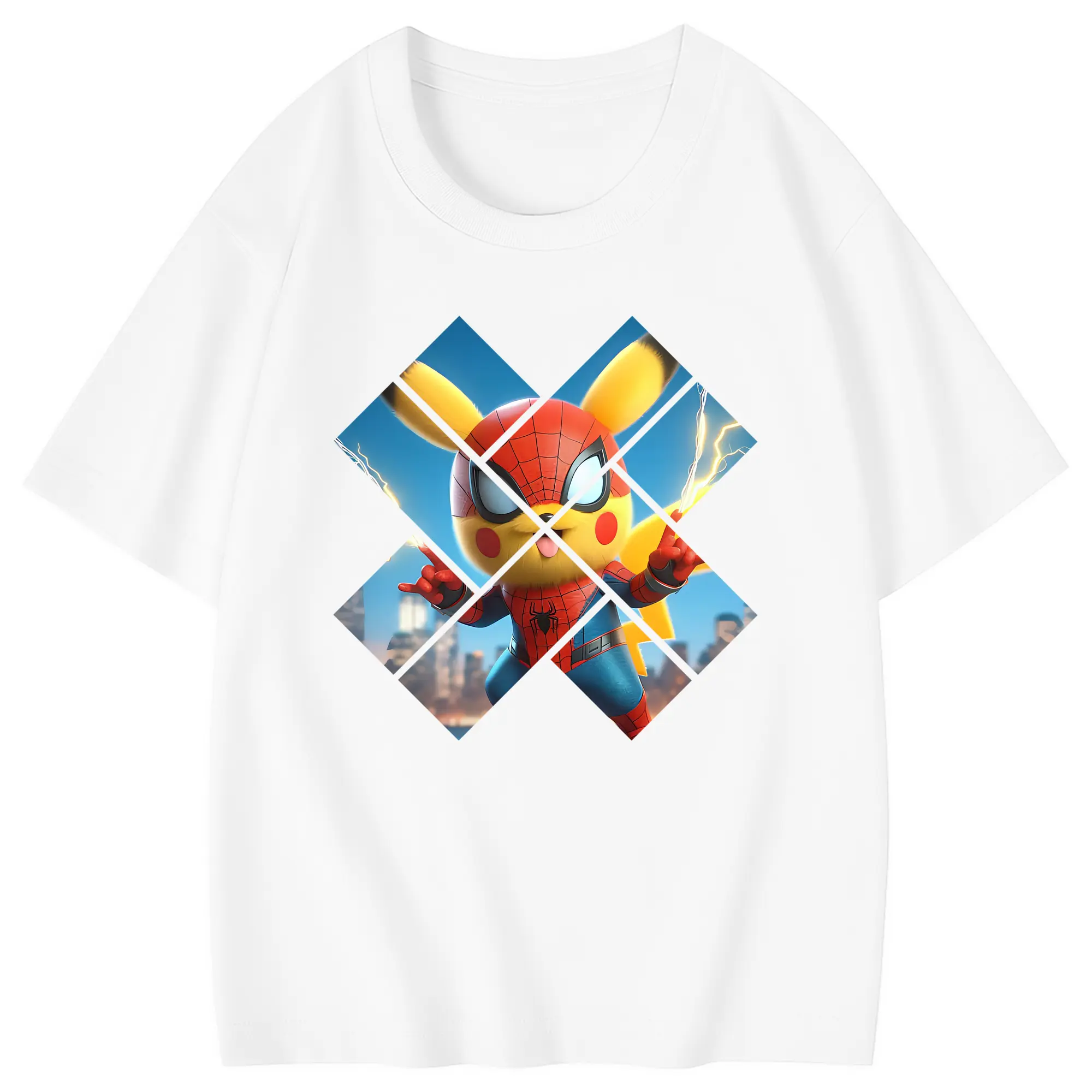 ポケモン グッズ,ピカチュウ - 綿100％ キッズTシャツ ・ フロントプリント ・ 快適 通気性 ・ スポーツ カジュアル 散歩用