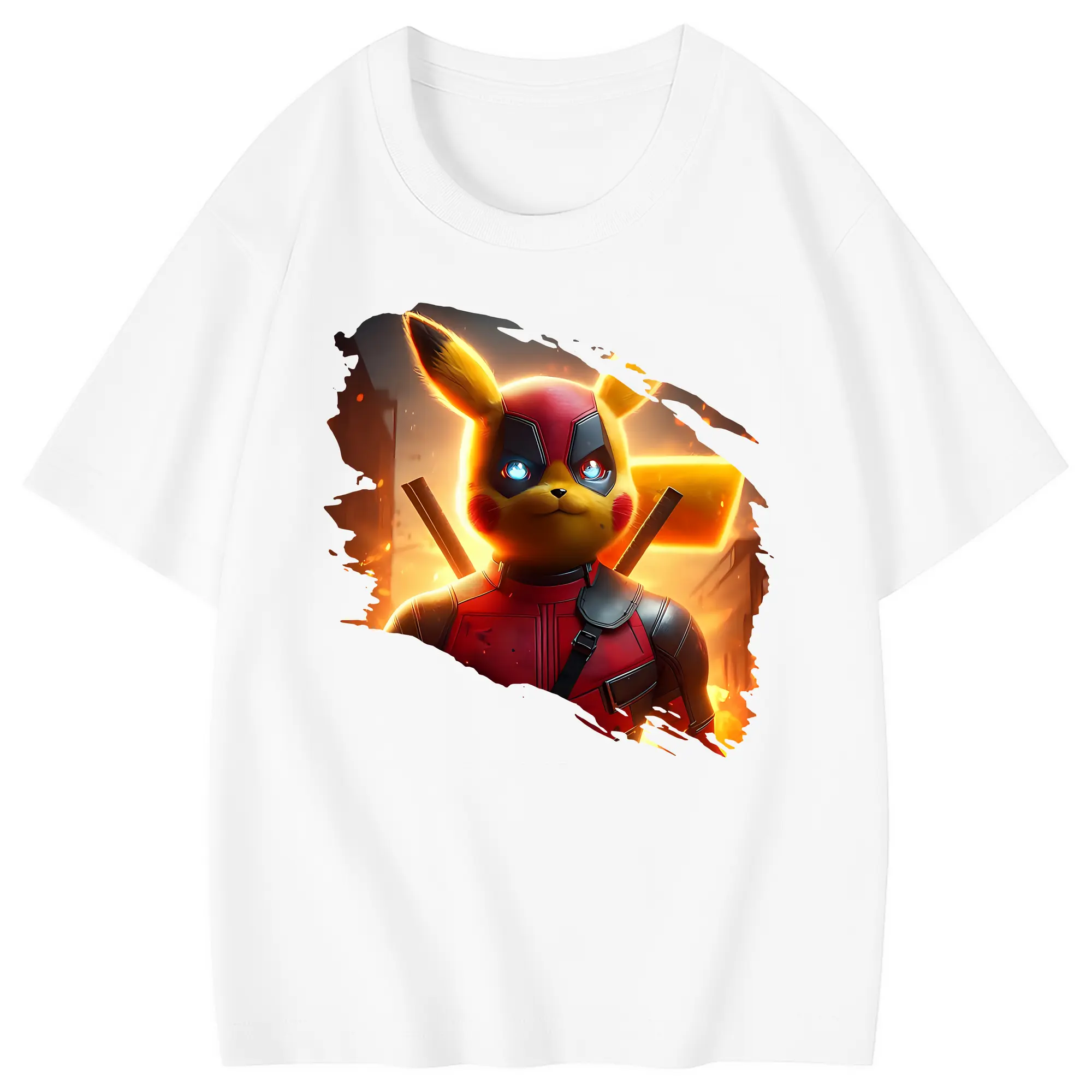 ポケモン グッズ,ピカチュウ - 綿100％ キッズTシャツ ・ フロントプリント ・ 快適 通気性 ・ スポーツ カジュアル 散歩用
