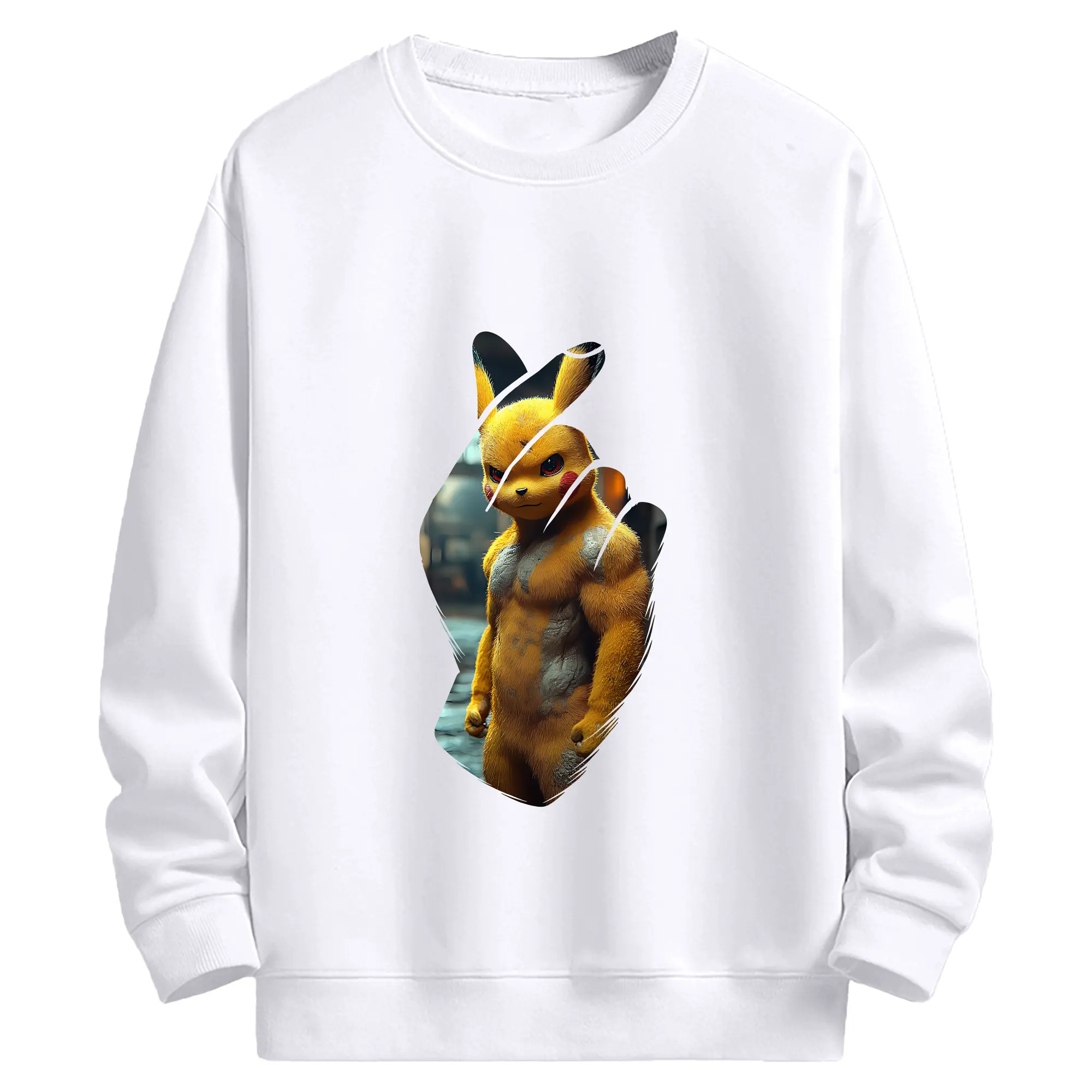 ポケモン グッズ,ピカチュウ - 高品質 クルーネック スウェット ・ コットン59％ ポリエステル41％ ・ ユニセックス 長袖 トレーナー ・ カジュアル デイリー スポーツ 散歩用