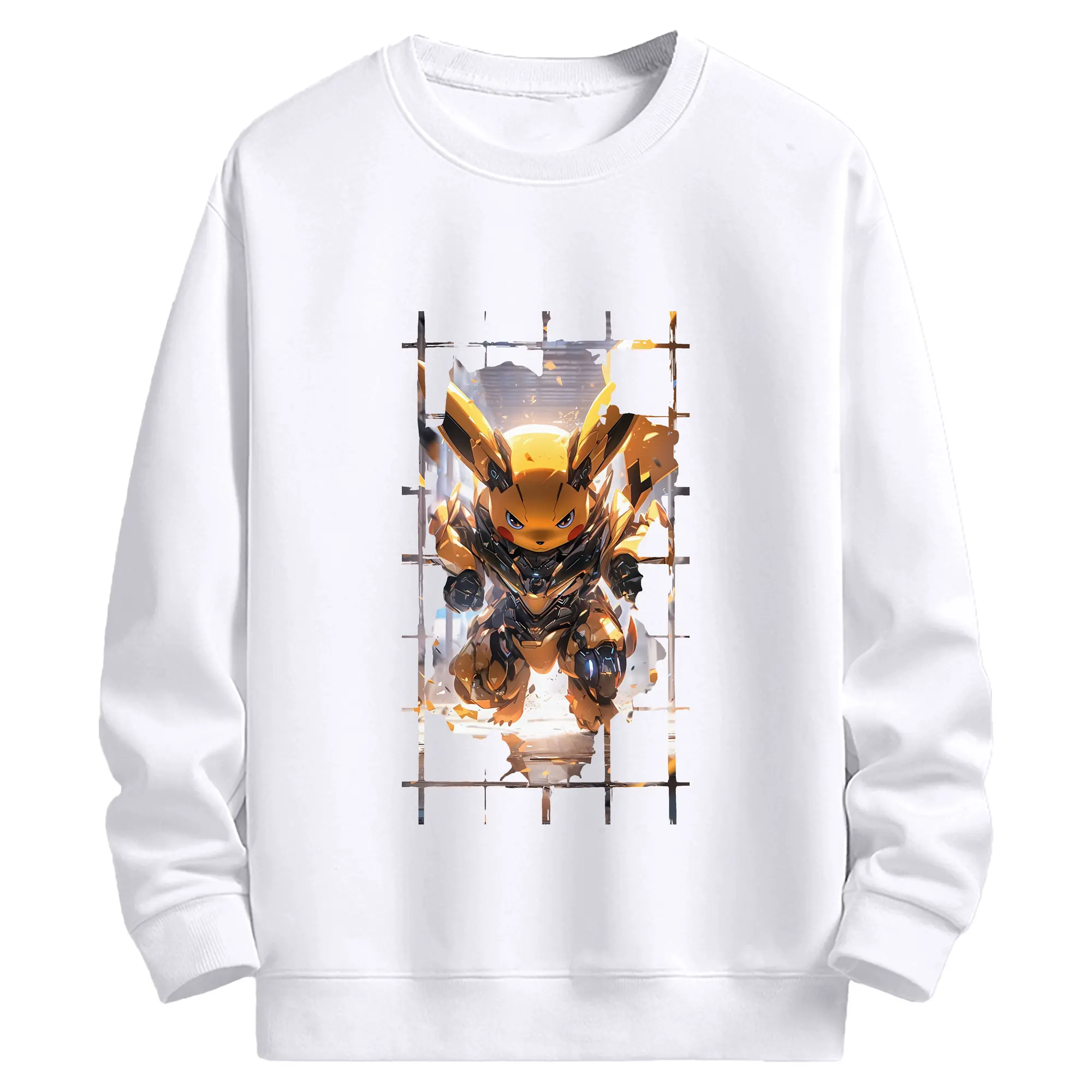 ポケモン グッズ,ピカチュウ - 高品質 クルーネック スウェット ・ コットン59％ ポリエステル41％ ・ ユニセックス 長袖 トレーナー ・ カジュアル デイリー スポーツ 散歩用