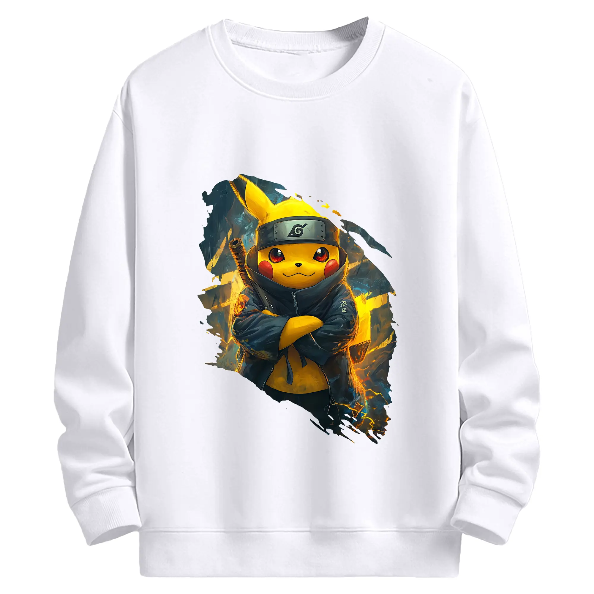 ポケモン グッズ,ピカチュウ - 高品質 クルーネック スウェット ・ コットン59％ ポリエステル41％ ・ ユニセックス 長袖 トレーナー ・ カジュアル デイリー スポーツ 散歩用