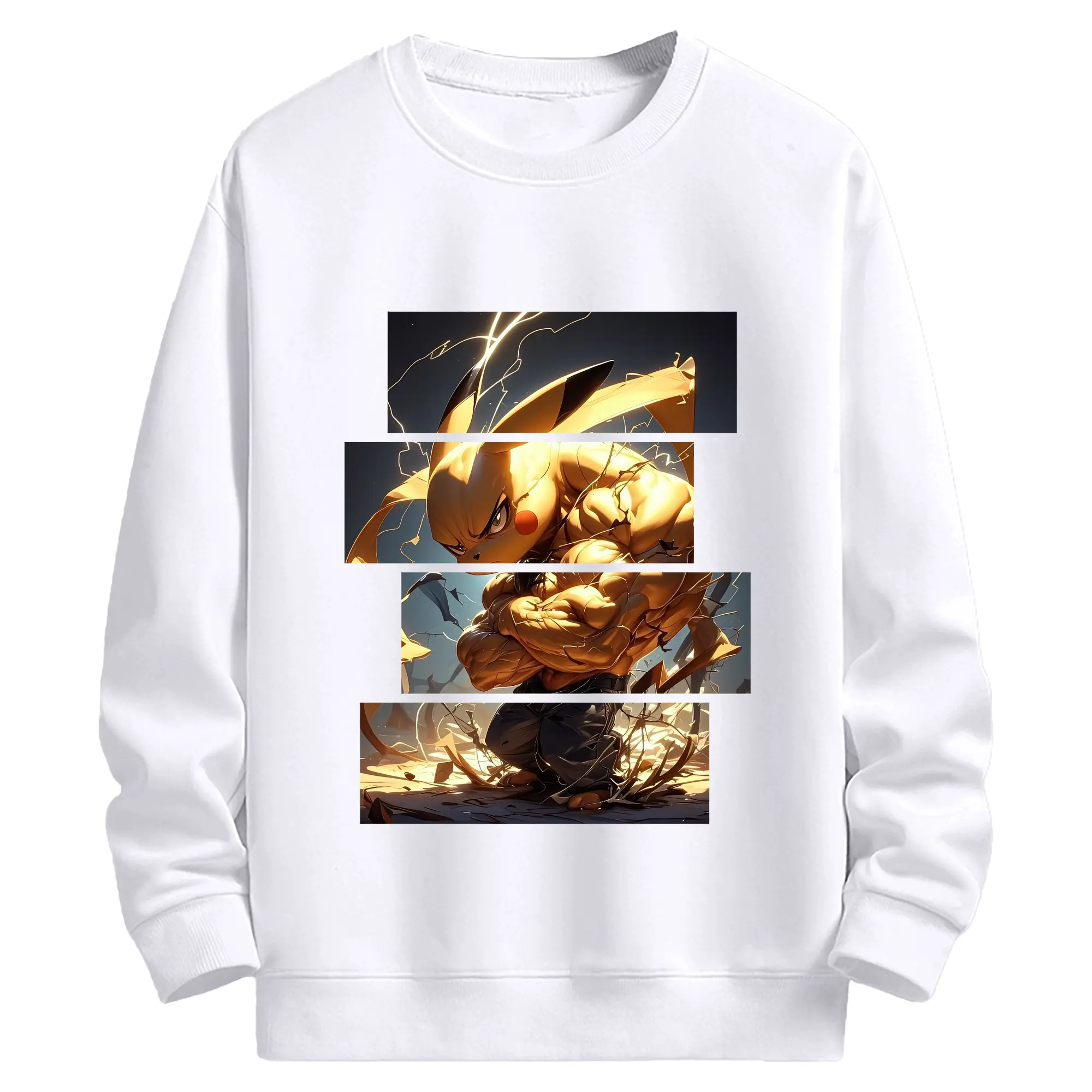 ポケモン グッズ,ピカチュウ - 高品質 クルーネック スウェット ・ コットン59％ ポリエステル41％ ・ ユニセックス 長袖 トレーナー ・ カジュアル デイリー スポーツ 散歩用