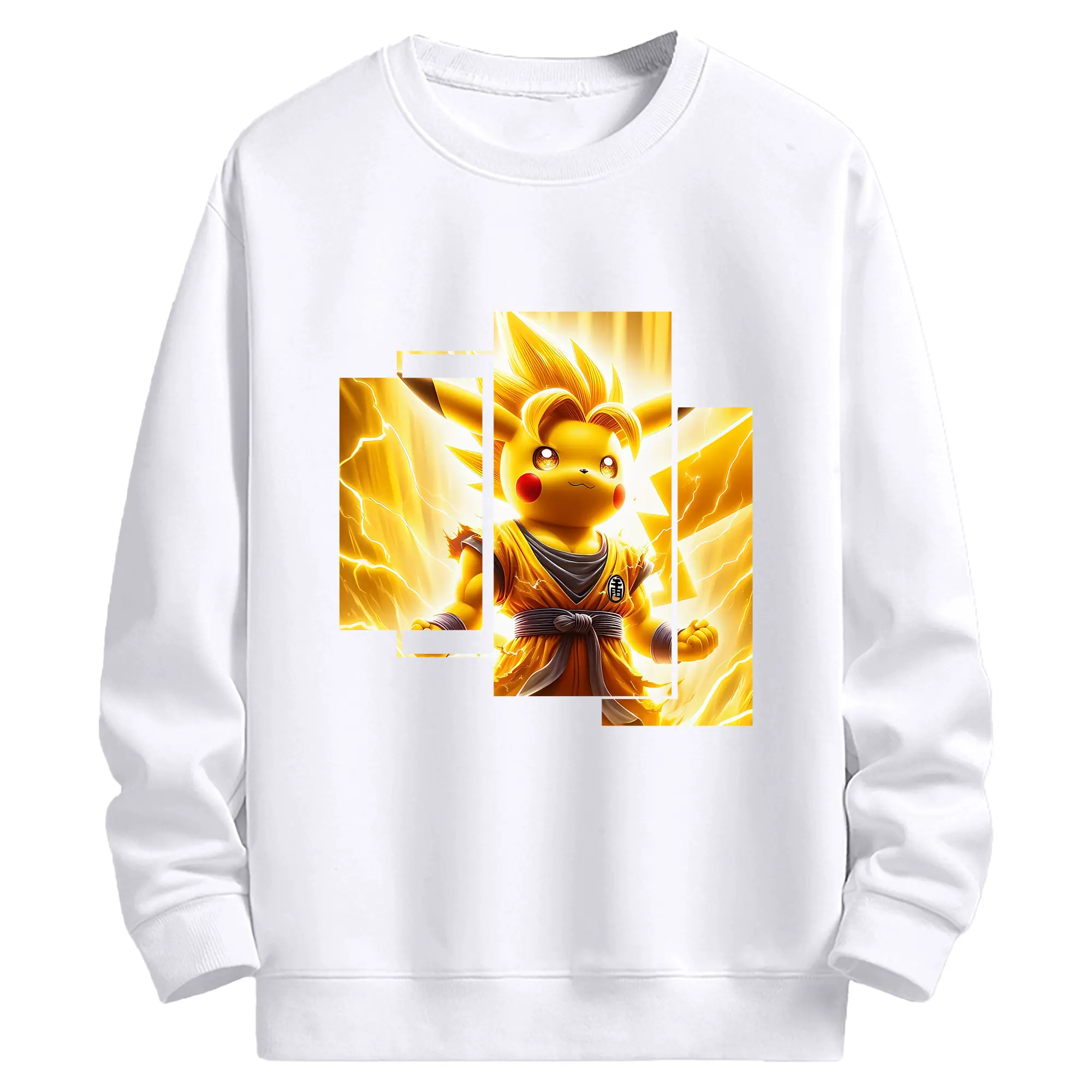 ポケモン グッズ,ピカチュウ - 高品質 クルーネック スウェット ・ コットン59％ ポリエステル41％ ・ ユニセックス 長袖 トレーナー ・ カジュアル デイリー スポーツ 散歩用